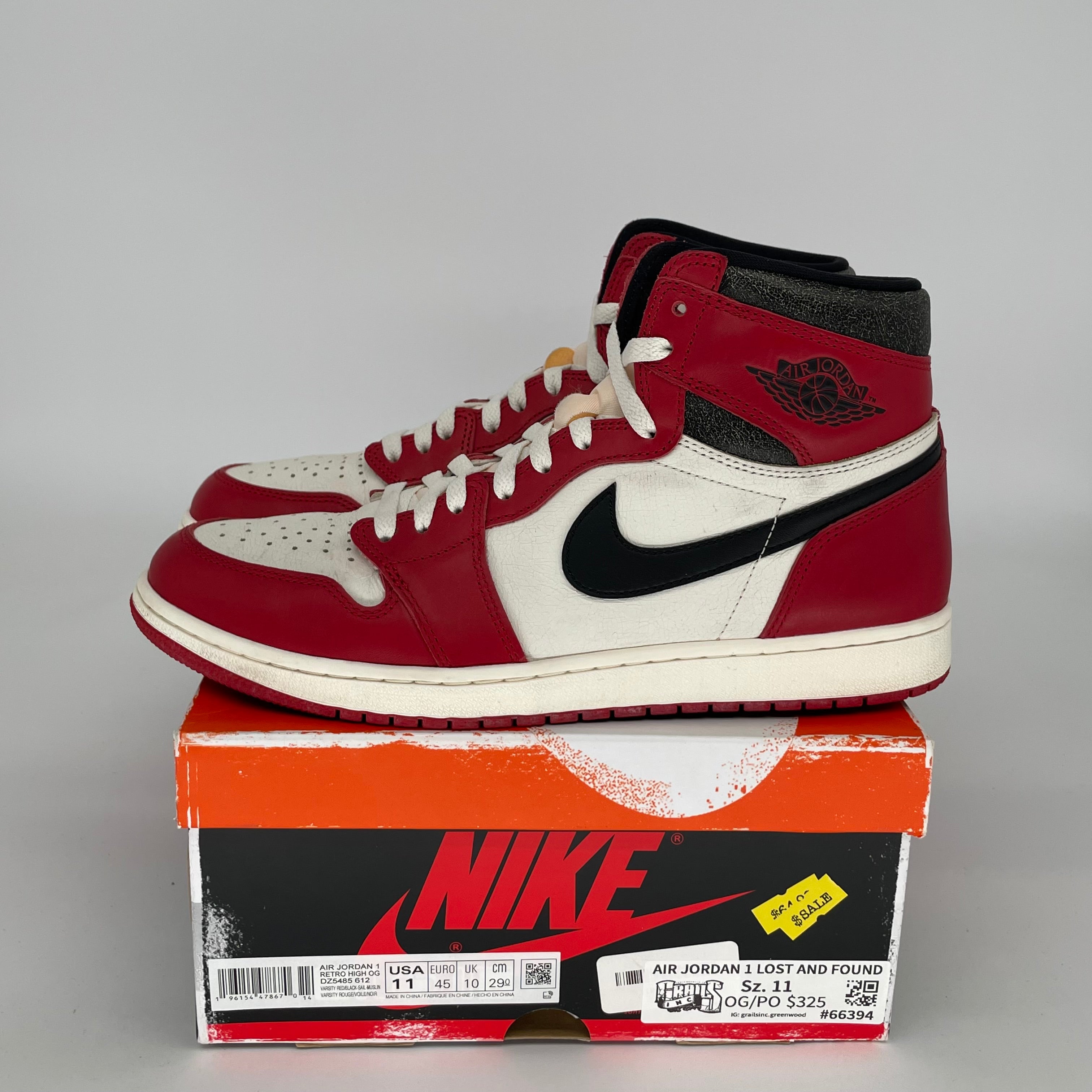 Original Title: AIR JORDAN 1 LOST AND FOUND SIZE 11 DZ5485 612   Optimized Title: **Air Jordan 1 Retro High OG 'Lost and Found' Men's Basketball Shoes - Size 11 (DZ5485-612) - Perfect for Sneaker Collectors & Streetwear Fashion**    **使用场景 (Usage Scenarios):**   - Ideal for sneaker enthusiasts and collectors   - Great for casual wear, street style, and basketball games   - Perfect gift for Jordan fans and fashion-forward individuals