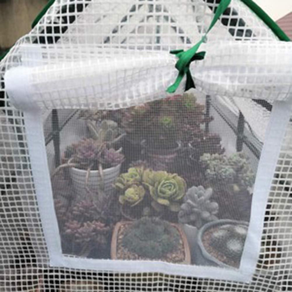 Portable Walk-in Plastic Greenhouse with Grid Design - Rainproof, Anti-Snow & Dust-Proof for Patio, Tomatoes & Plants (3 Sizes: 180x90x90cm, White) - Perfect for Home Gardening, Backyard Planting & Winter Protection