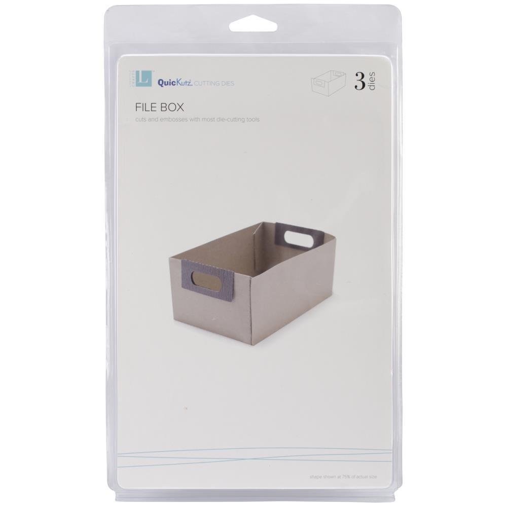 QuicKutz Lifestyle Crafts File Box Die - Scrapbooking, Card Making & DIY Paper Craft Supplies for Home & Office Organization