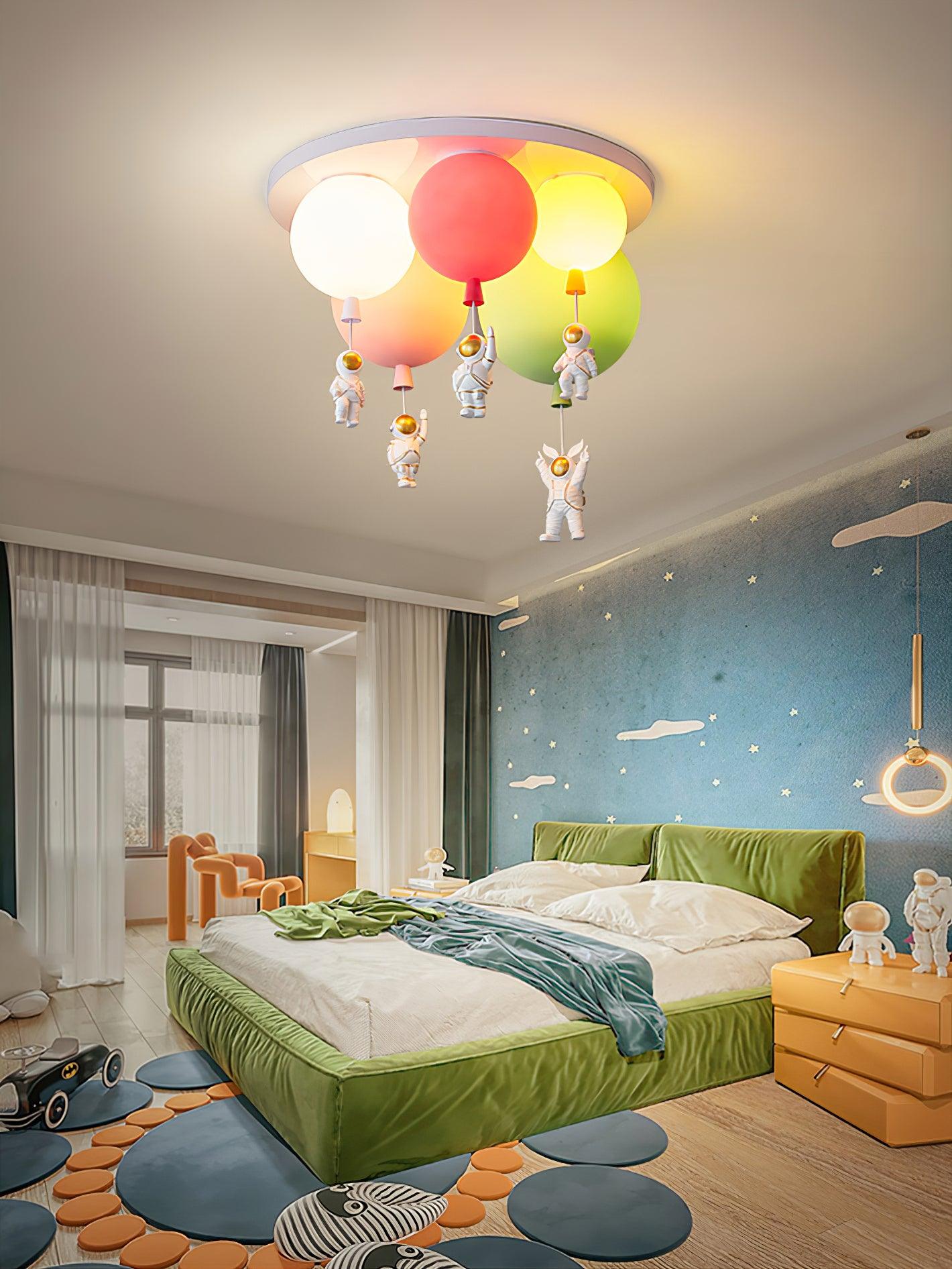 Frosted Glass Balloon Chandelier - Modern Ceiling Light Fixture for Living Room, Bedroom, and Dining Room Decor