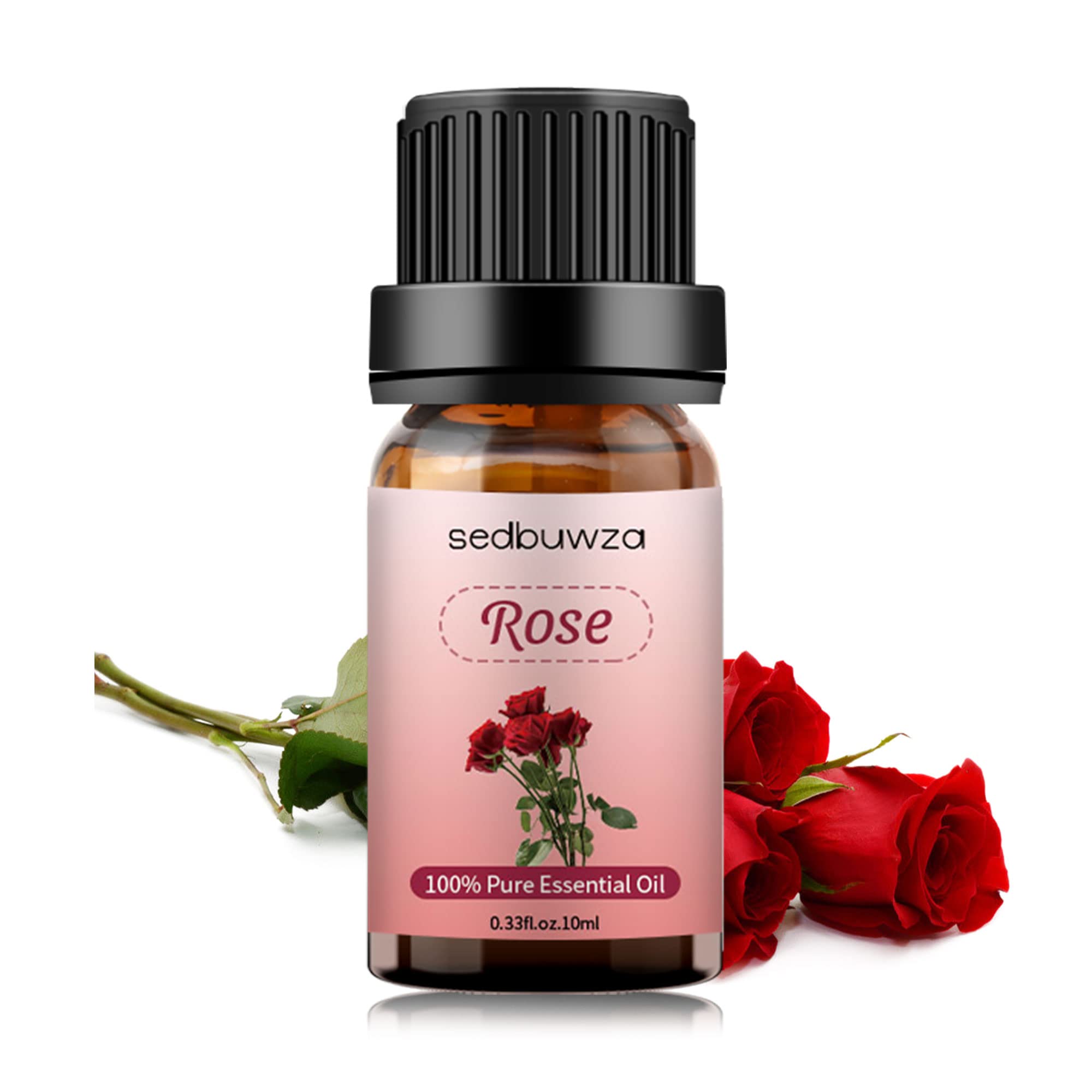 100% Pure Organic Sedbuwza Rose Essential Oil for Aromatherapy - Natural Diffuser, Humidifier, Soap, Candle & Perfume Ingredient - Perfect for Relaxation, Spa & Home Fragrance