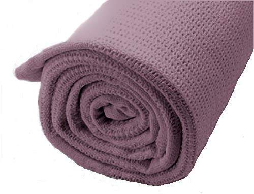Premium Cotton Thermal Blankets for Hospitals - Soft, Breathable & Warm - Machine Washable - Pack of 12 (Raspberry) - Ideal for Patient Comfort, Nursing Homes & Emergency Care