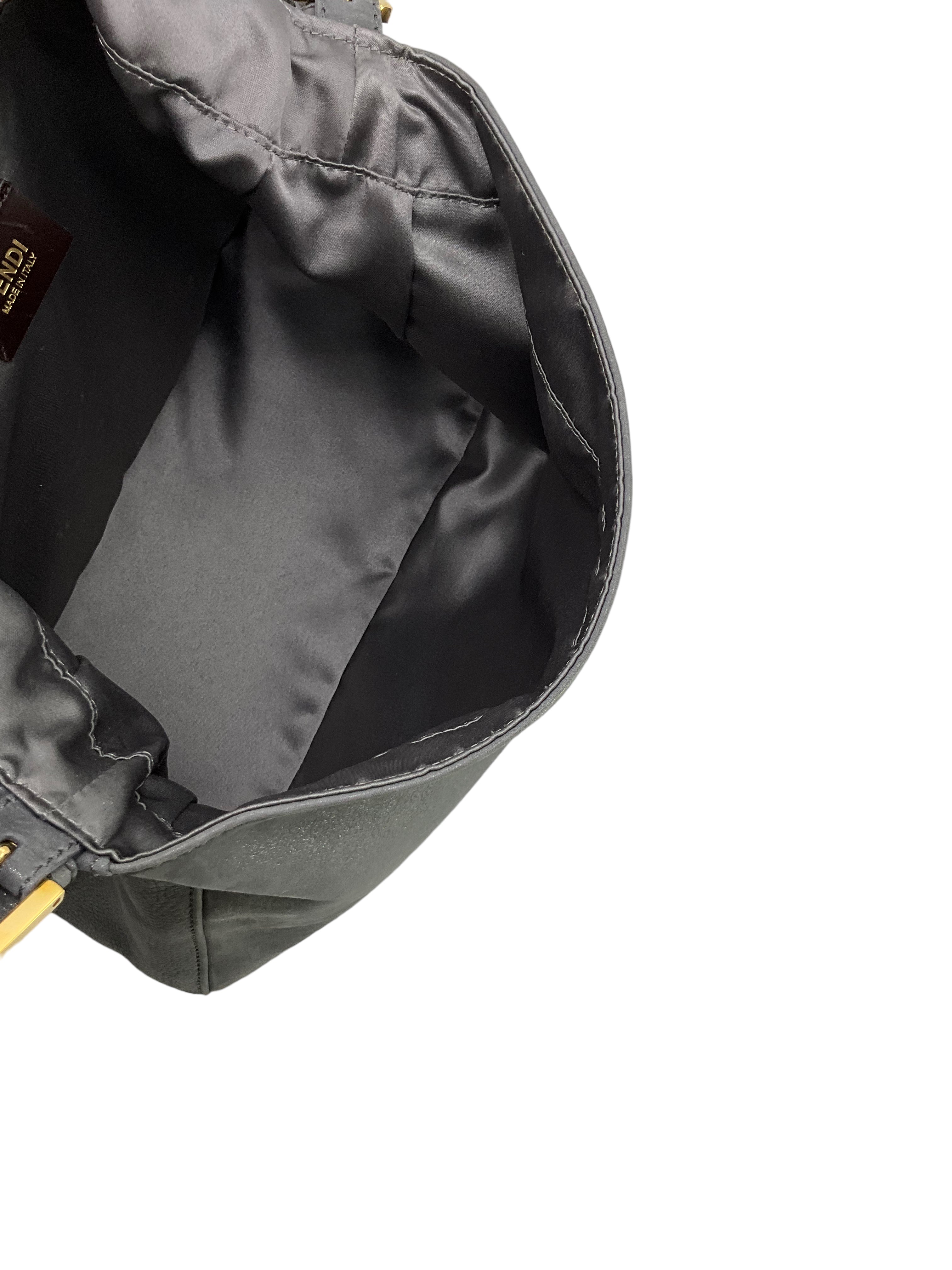 Fendi Metallic Suede Mamma Forever Baguette Shoulder Bag for Women - Luxury Designer Handbag for Evening Parties, Date Nights & Special Occasions