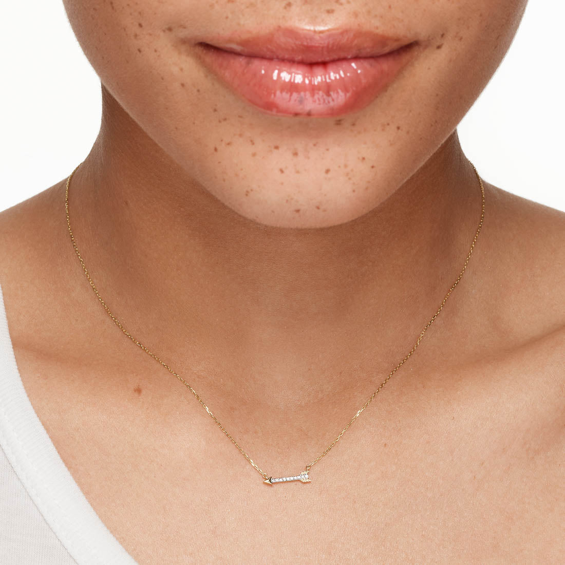 10k Gold Diamond Arrow Necklace for Women - Elegant Jewelry Gift for Birthday, Anniversary & Valentine's Day | Perfect for Everyday Wear & Special Occasions