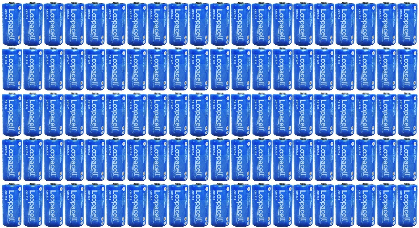 CR123A 3V Lithium Batteries - 100 Pack Non-Rechargeable for Flashlights, Cameras & Security Devices - Long Lasting Power for Outdoor & Emergency Use