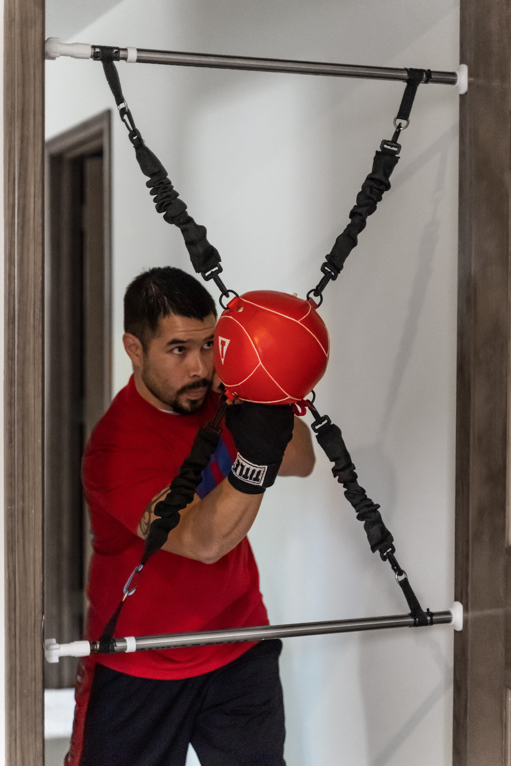 TITLE Boxing Doorway Punching Bag - Heavy Duty Freestanding Training Bag for Home Gym, Fitness & Stress Relief - Perfect for Boxing, MMA, Kickboxing & Cardio Workouts