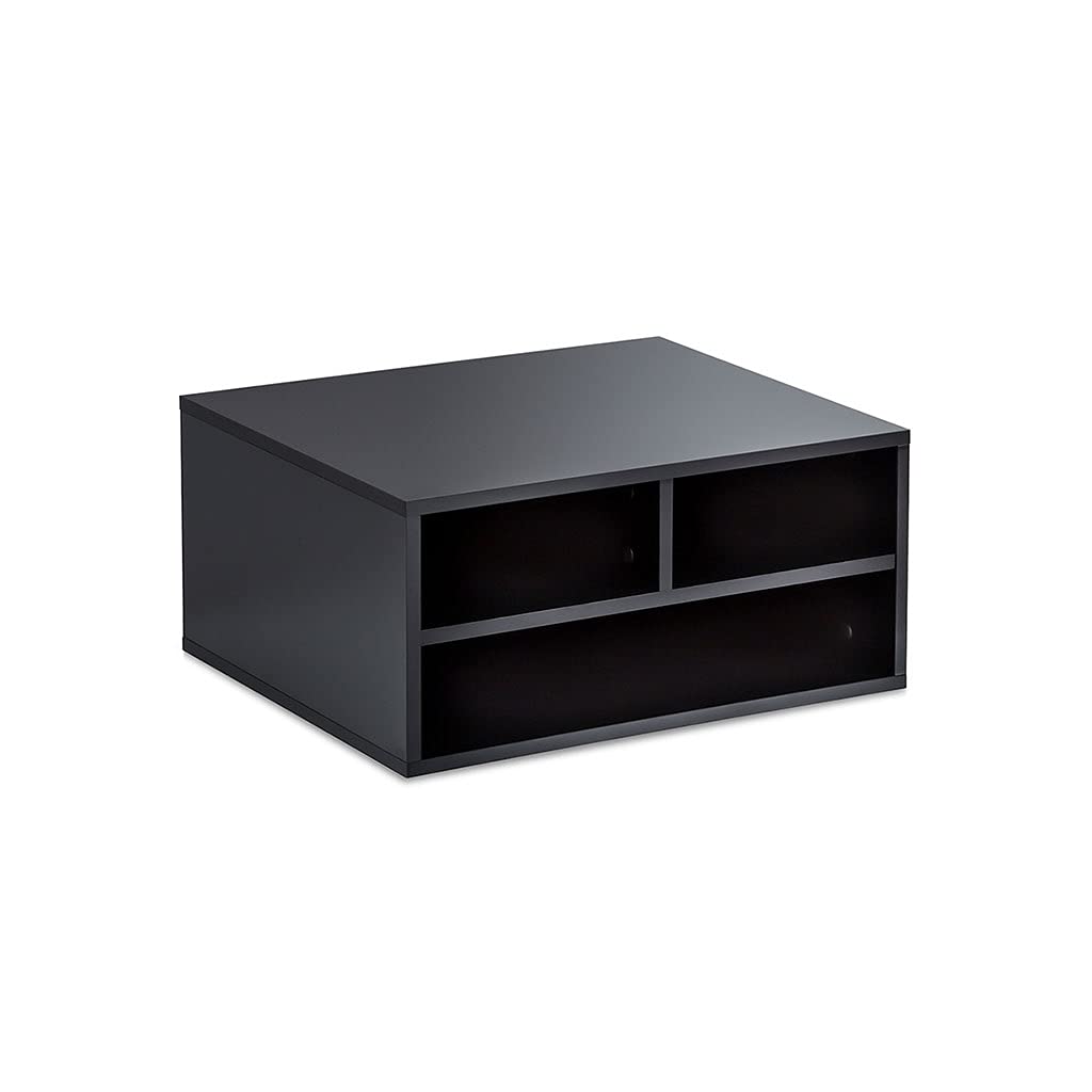 Tingting1992 Printer Stand - Adjustable Desktop Shelf Organizer for Home & Office, Black Storage Rack for A3/A4 Paper, Files, Books & Office Supplies | Perfect for Workspace, Kitchen & Small Spaces