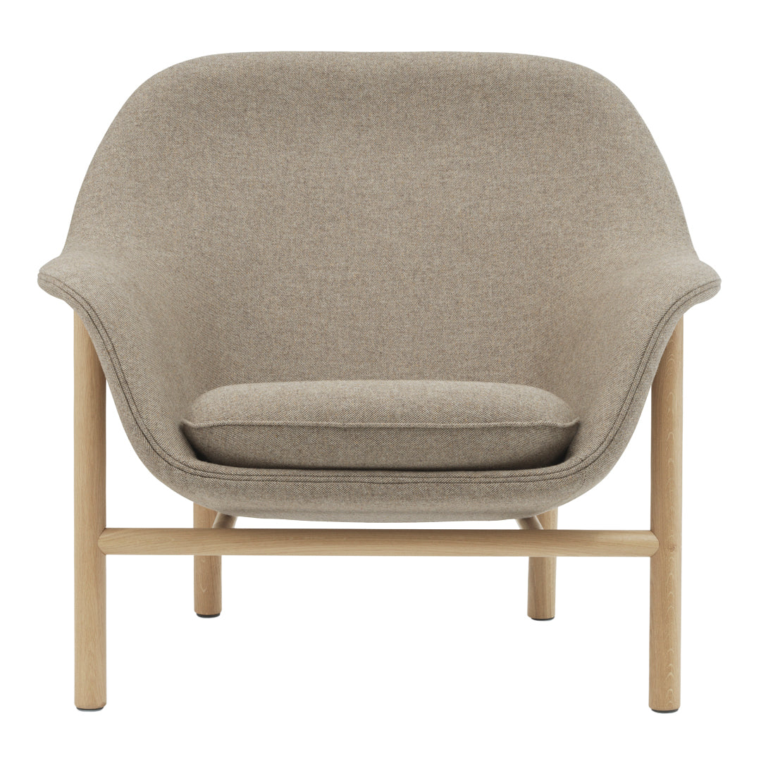 Modern Drape Low Lounge Chair with Solid Wood Legs - Perfect for Living Room, Bedroom, or Office Relaxation