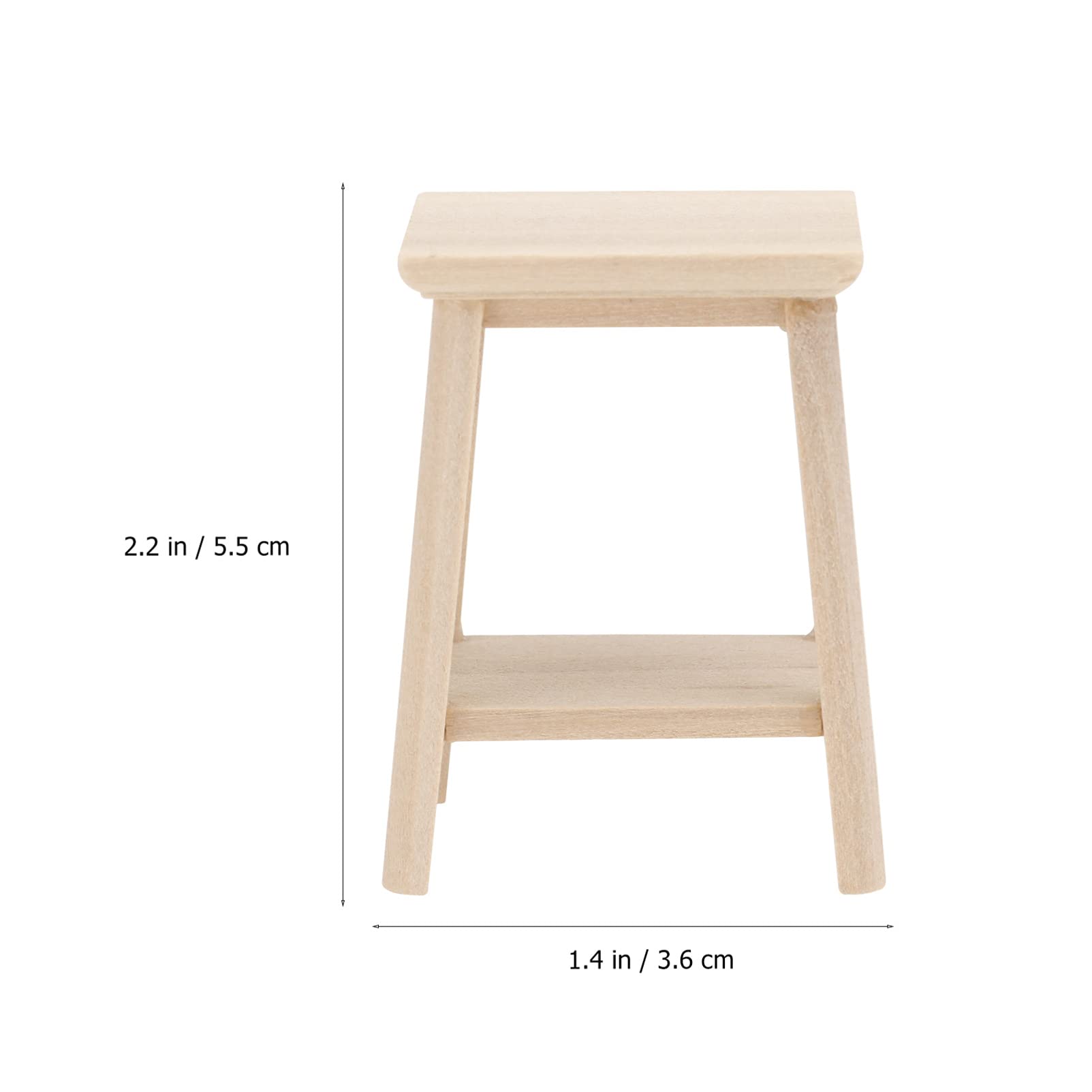 NUOBESTY Miniature Wooden Stool Model - DIY Bonsai Furniture Accessory, Tiny House Decor, Mini Wood Stool for Dollhouse, DIY Crafts, and Model Scenes | Perfect for Miniature Displays, DIY Projects, and Home Decor