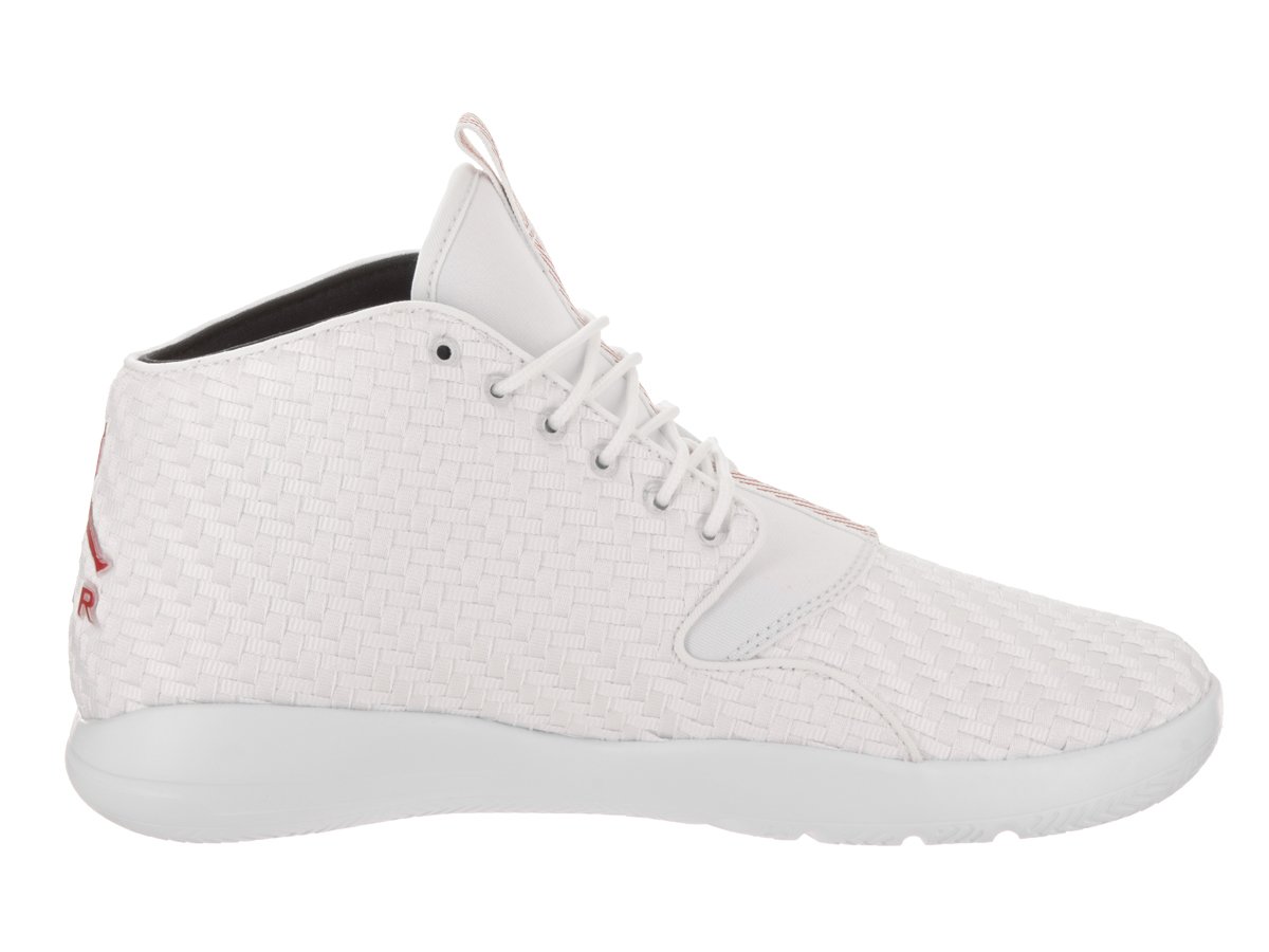 Nike Jordan Men's Eclipse Chukka Basketball Shoes - White/Gym Red/Black - Size 13 US - Perfect for Court Play, Streetwear & Casual Style