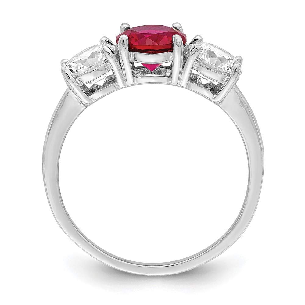 925 Silver CZ & Corundum Ring for Women - Elegant Gift for Her