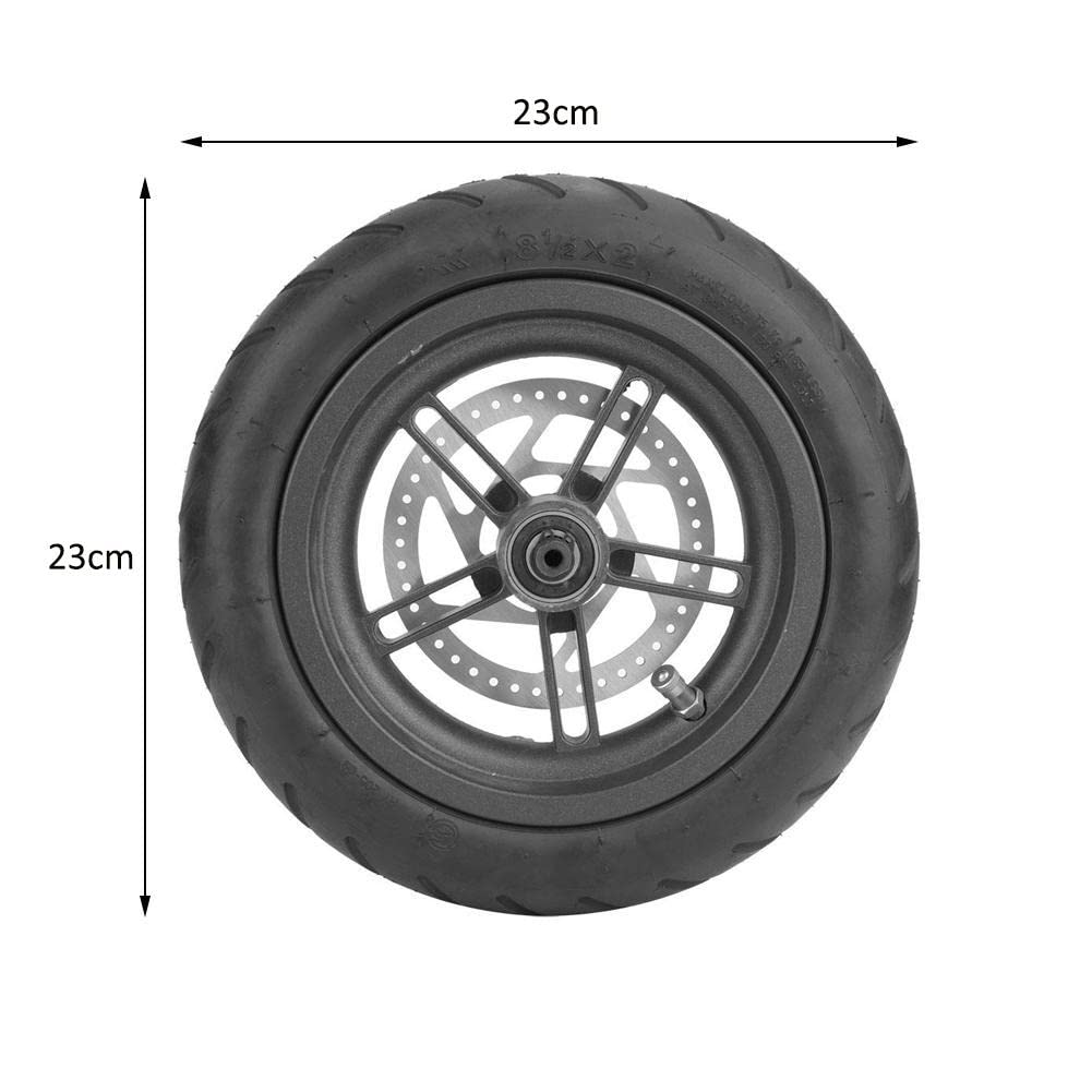 Nikou Electric Scooter Wheels - Rear Wheel Tire with Brake Disc for M365 Electric Scooter | Anti-Slip Solid Tire Replacement for Commuting & Urban Travel