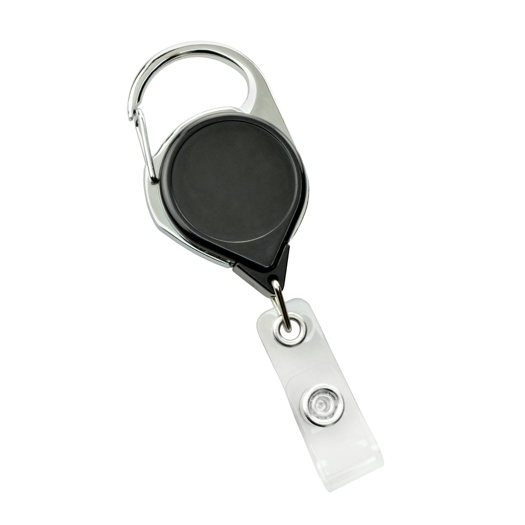 100 Pack Premium Black No Twist Badge Reels with Carabiner & Belt Clip - Extra Long Retractable ID Badge Holder for Nurses, Office Workers, Teachers - Ideal for Hospitals, Schools, Corporate Events & Security Professionals