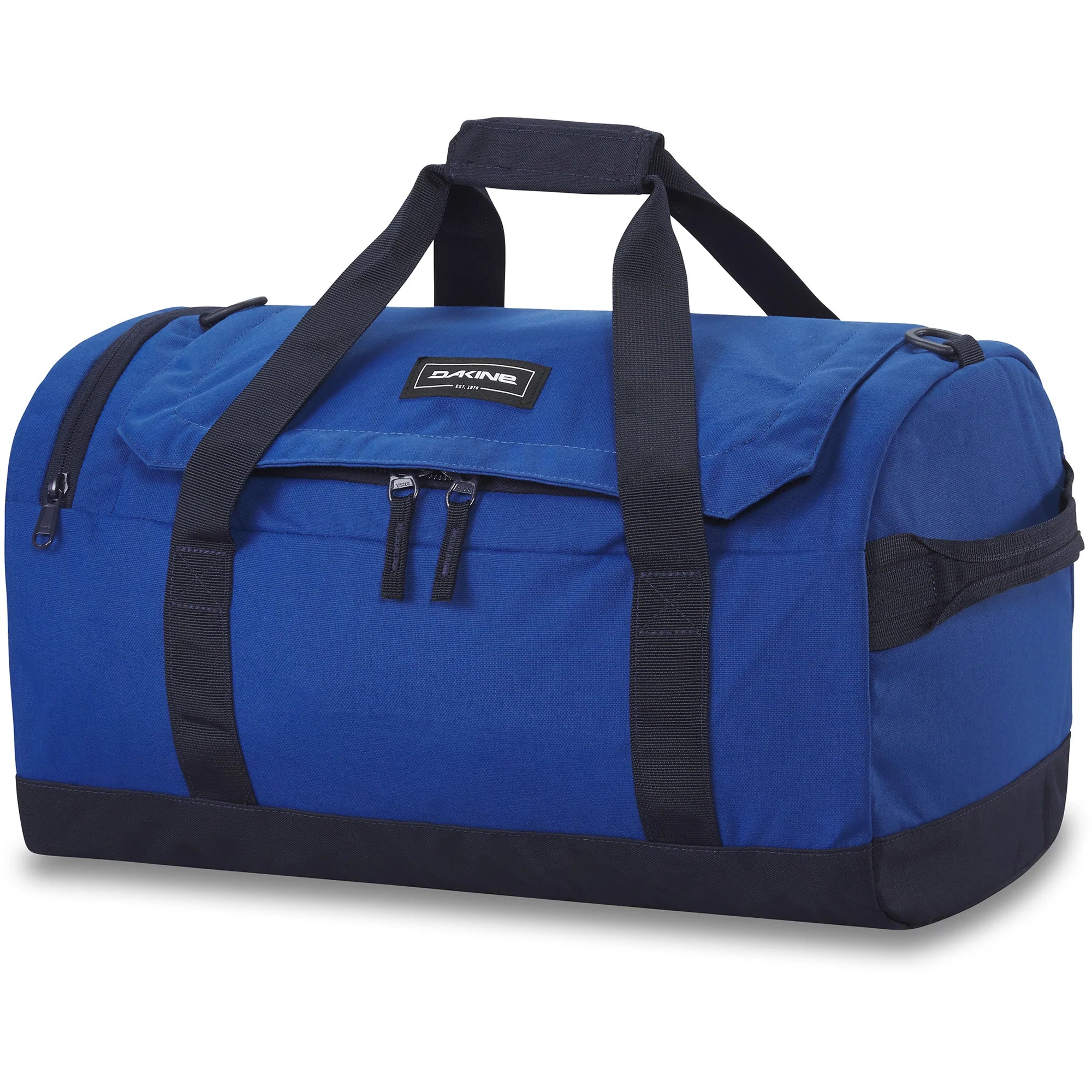 Dakine EQ Duffle 35L Travel Bag - Water-Resistant Gym & Sports Duffel Backpack for Men & Women - Perfect for Workout, Gym, Travel & Weekend Getaways (Deep Blue)