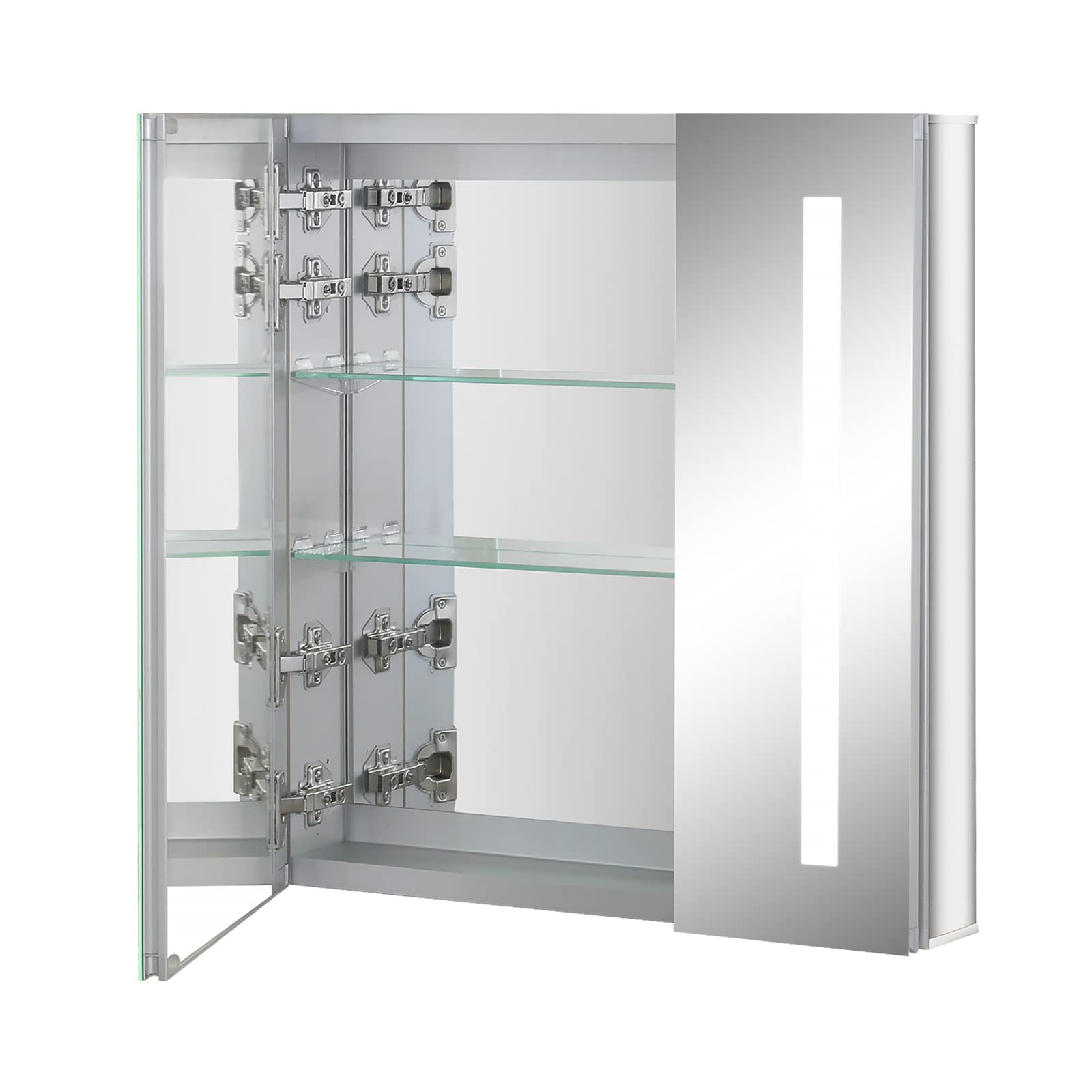 Premium LED Bathroom Mirror Medicine Cabinet with Defogger & Dimmable Lights - 24