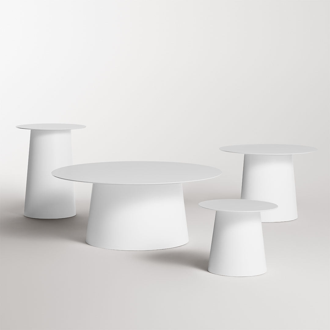 Modern Circular Low Cocktail Table - Stylish Coffee Table for Living Room, Lounge & Patio - Perfect for Small Spaces & Home Decor