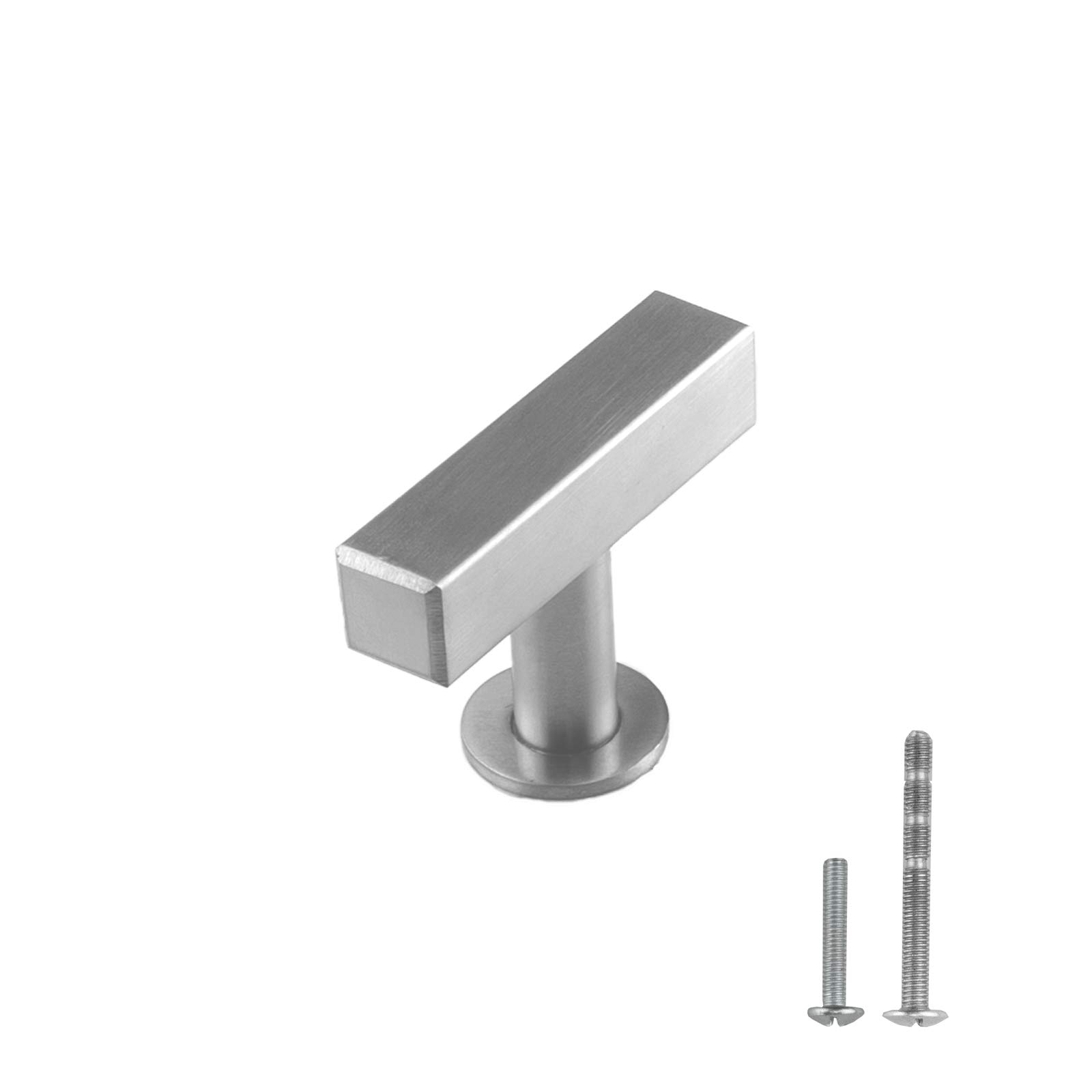 Modern Brushed Nickel T-Bar Cabinet Handle - 2