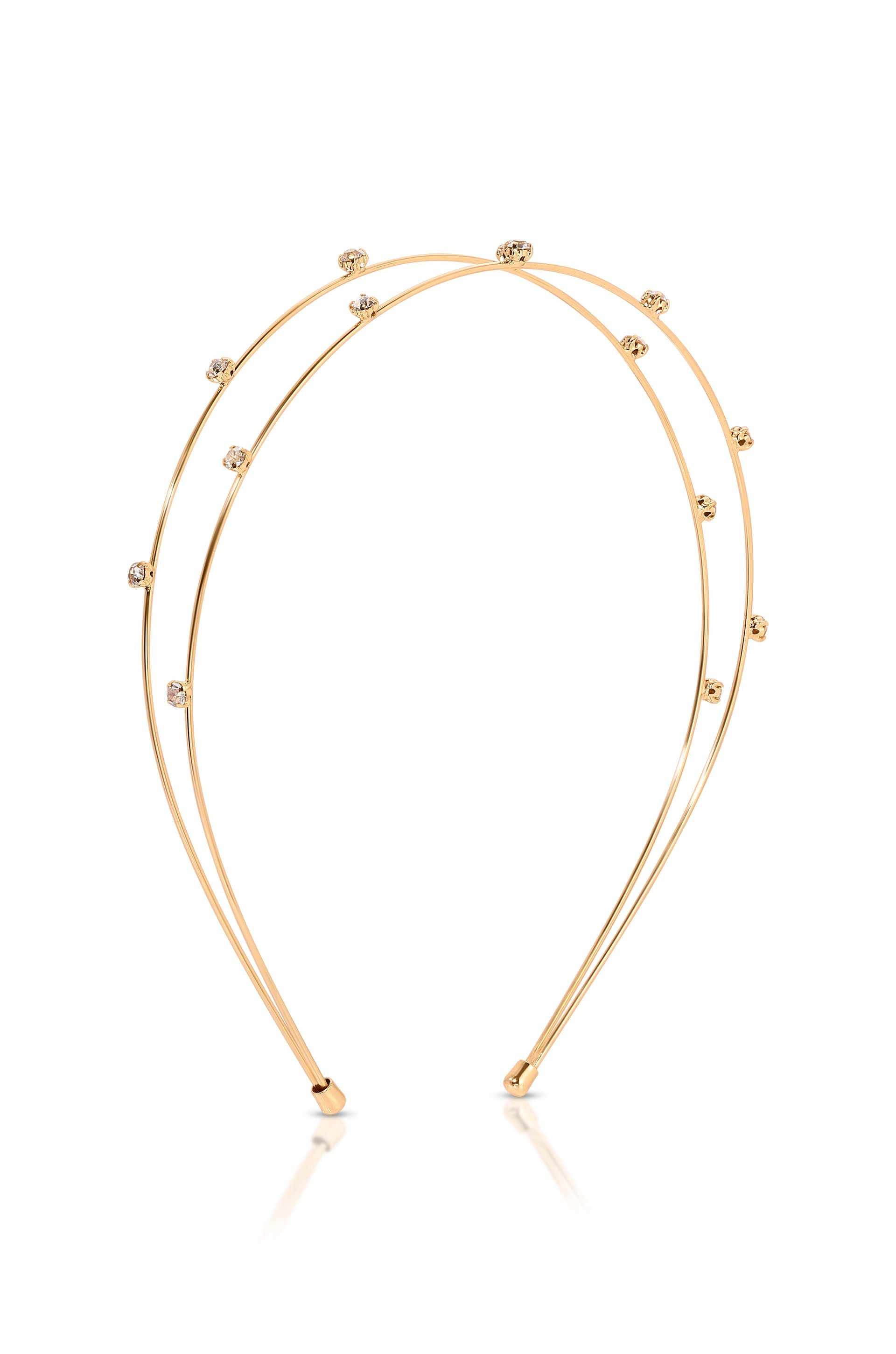 Elegant Crystal Beaded Gold Headband for Women - Perfect for Weddings, Parties, and Special Occasions
