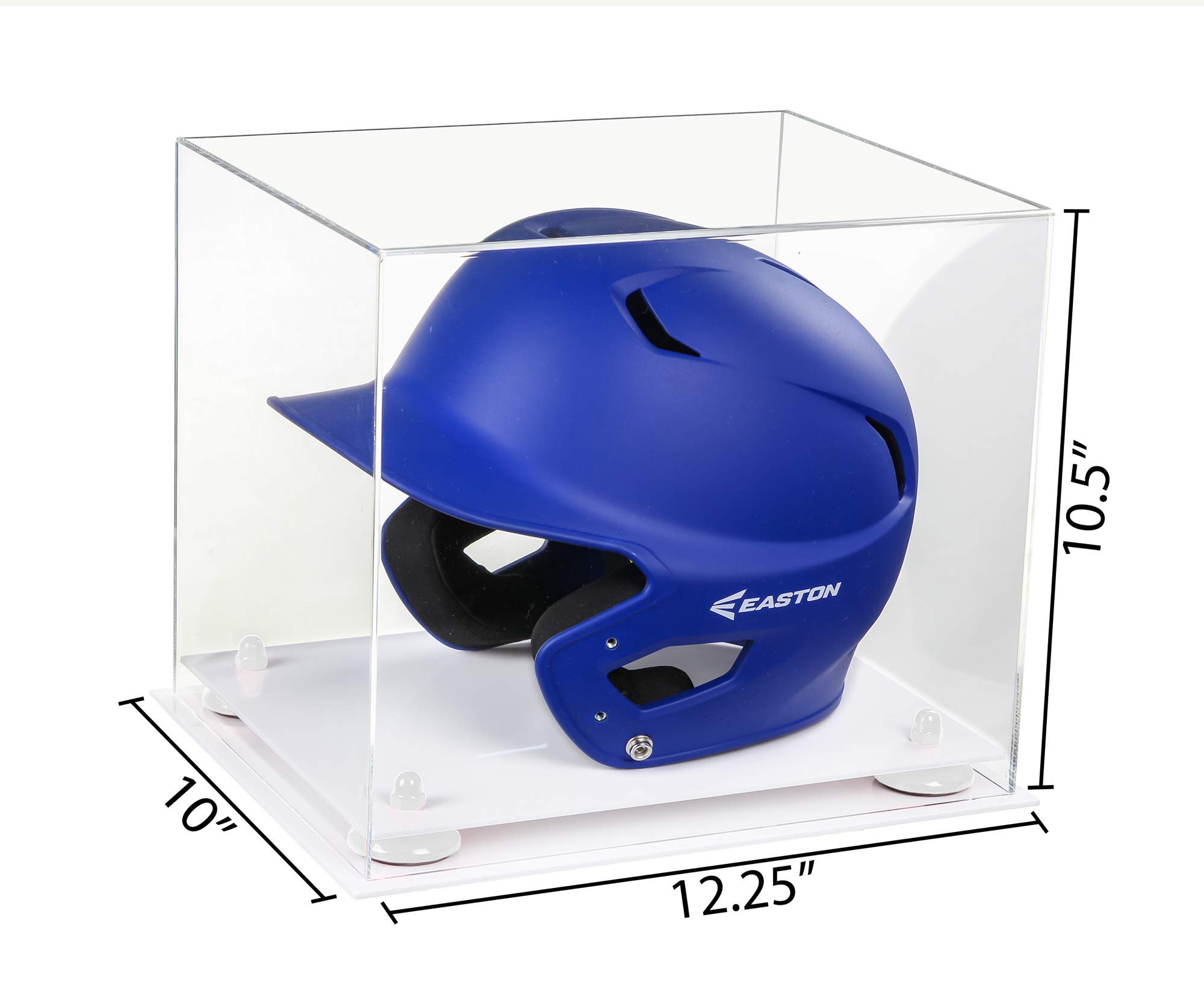 Acrylic Baseball Batting Helmet Display Case - Clear Protective Cover for Collectible Sports Memorabilia - Perfect for Showcasing Autographed Helmets in Home, Office or Man Cave