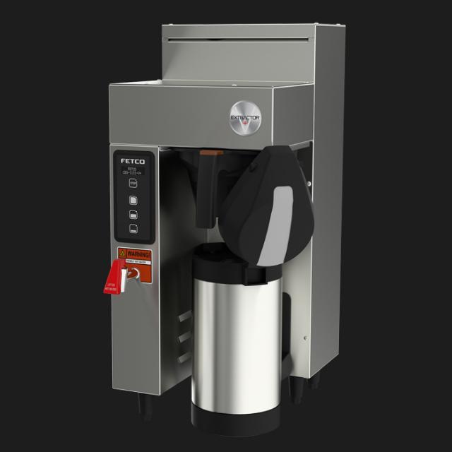 Fetco CBS 1131 V+ Commercial Single Cup Coffee Brewer - 1.5 kW, 100-120V (Model E113153) - Perfect for Offices, Cafes, and Restaurants