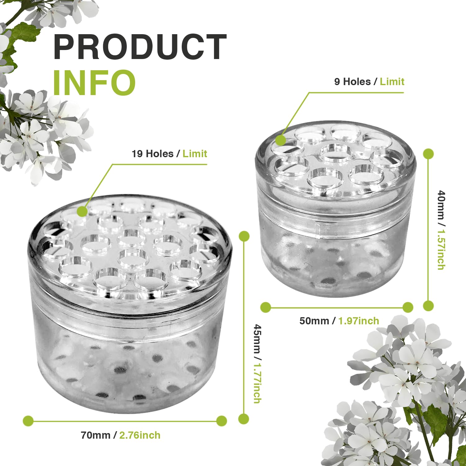 Spiral Ikebana Flower Stem Holder - Clear Plastic Flower Arrangement Supplies for Bouquets, Vases, and Centerpieces (2PCS - Small + Large) - Perfect for Wedding Decor, Home Floral Displays, and DIY Craft Projects