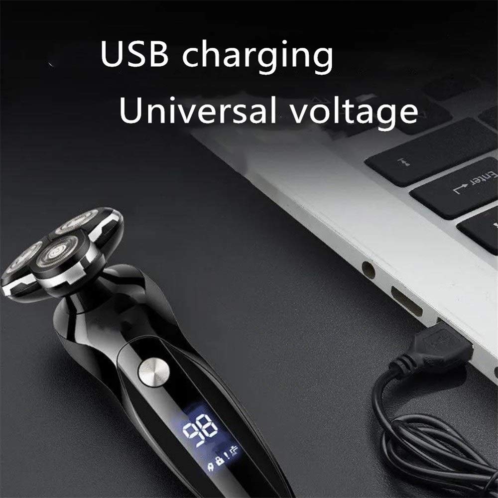 Electric Shaver for Men - USB Rechargeable Beard Trimmer with Fast Charging Lithium Battery - Perfect for Travel, Gym & Daily Grooming