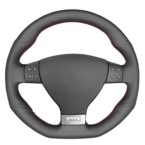 microfiber leather + red thread