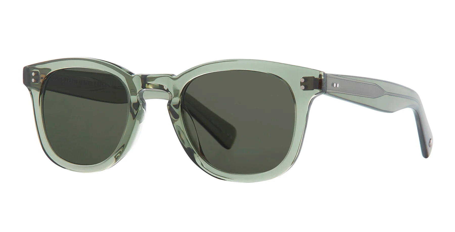 Garrett Leight Kinney II 2158 Juniper G15 Sunglasses - Classic Retro Style for Men & Women - Perfect for Outdoor Activities, Beach, Driving & Fashion Accessories