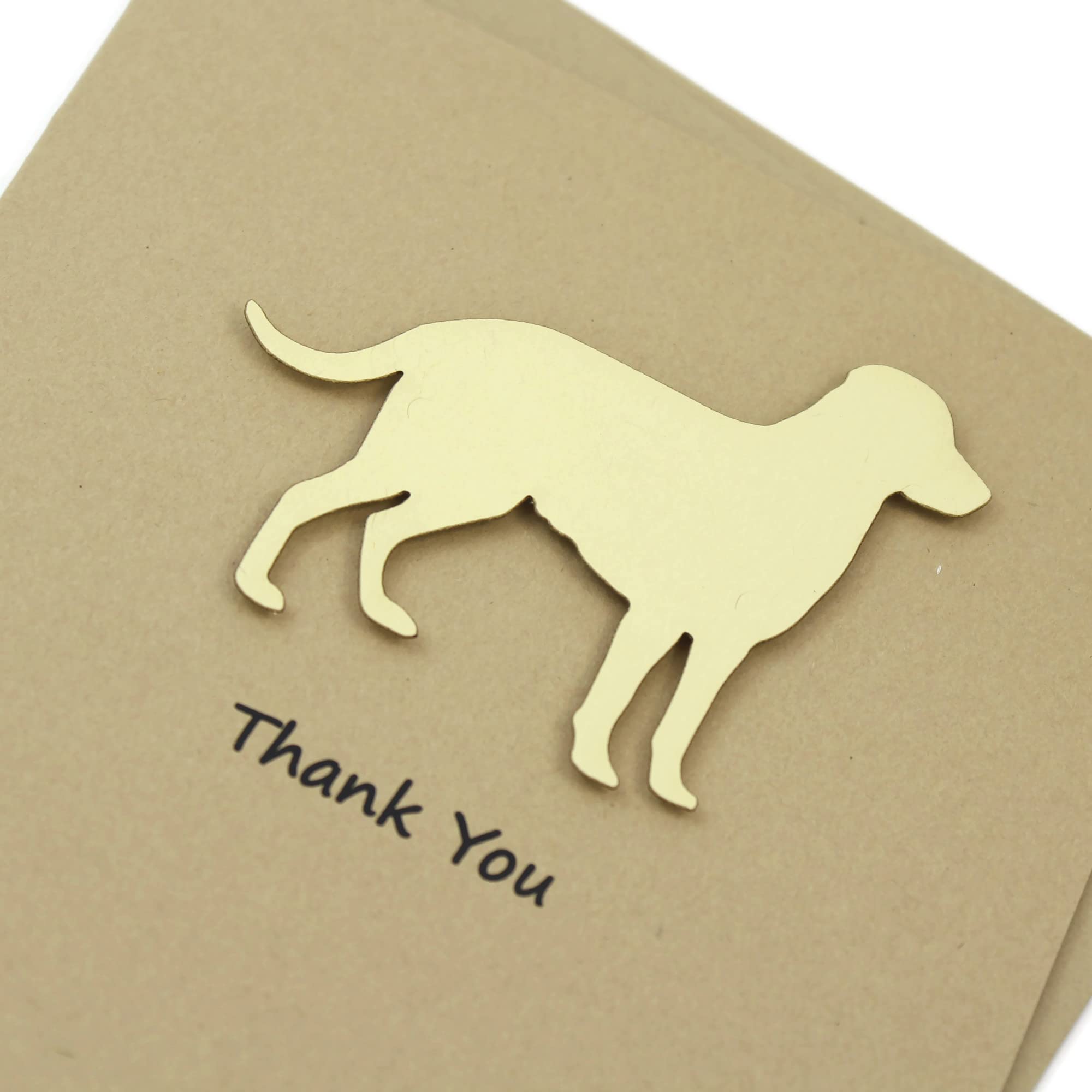 Yellow Labrador Retriever Thank You Card - Handmade Dog Greeting Notecard with British Lab Design | Perfect for Pet Lovers, Birthday Gifts & Thank You Notes