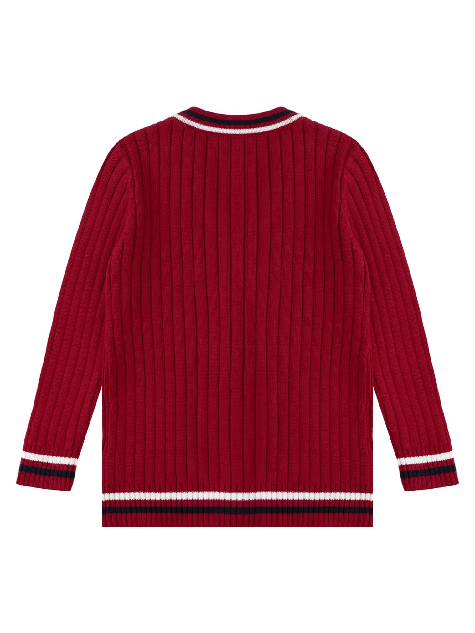 Boys School Uniform Cardigan - V Neck Knit Sweater for Kids | School & Casual Wear
