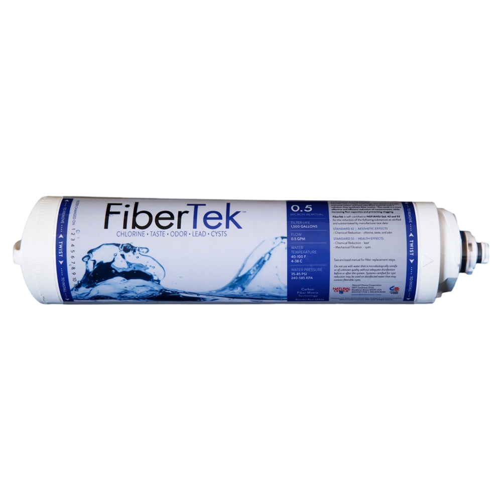 FiberTek High-Performance 0.5 Micron Water Filter - NSF Certified for Clean Drinking Water | Perfect for Home, Office, and Outdoor Use
