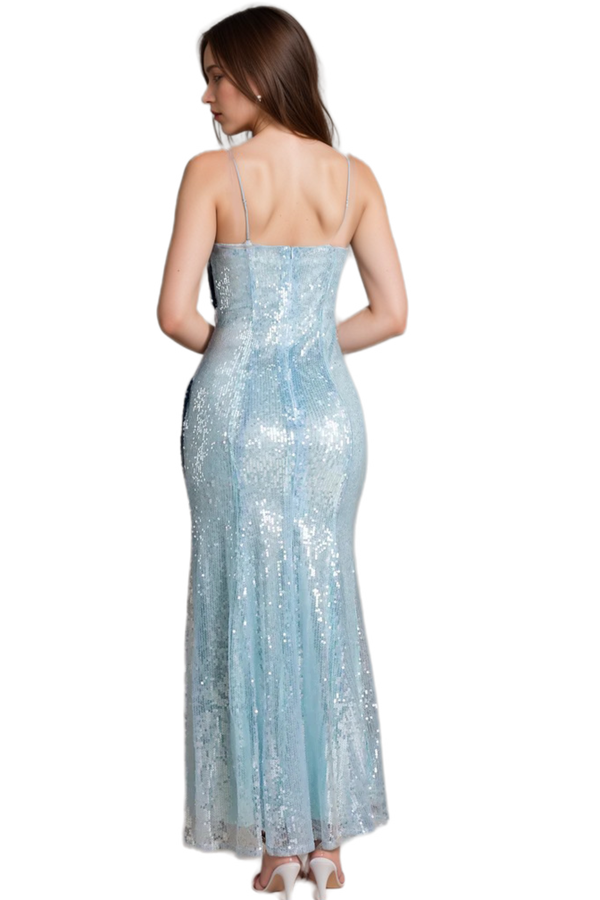 Alyssa Samira Gradient Embellished Mermaid Maxi Dress - Elegant Formal Gown for Prom, Wedding & Evening Parties