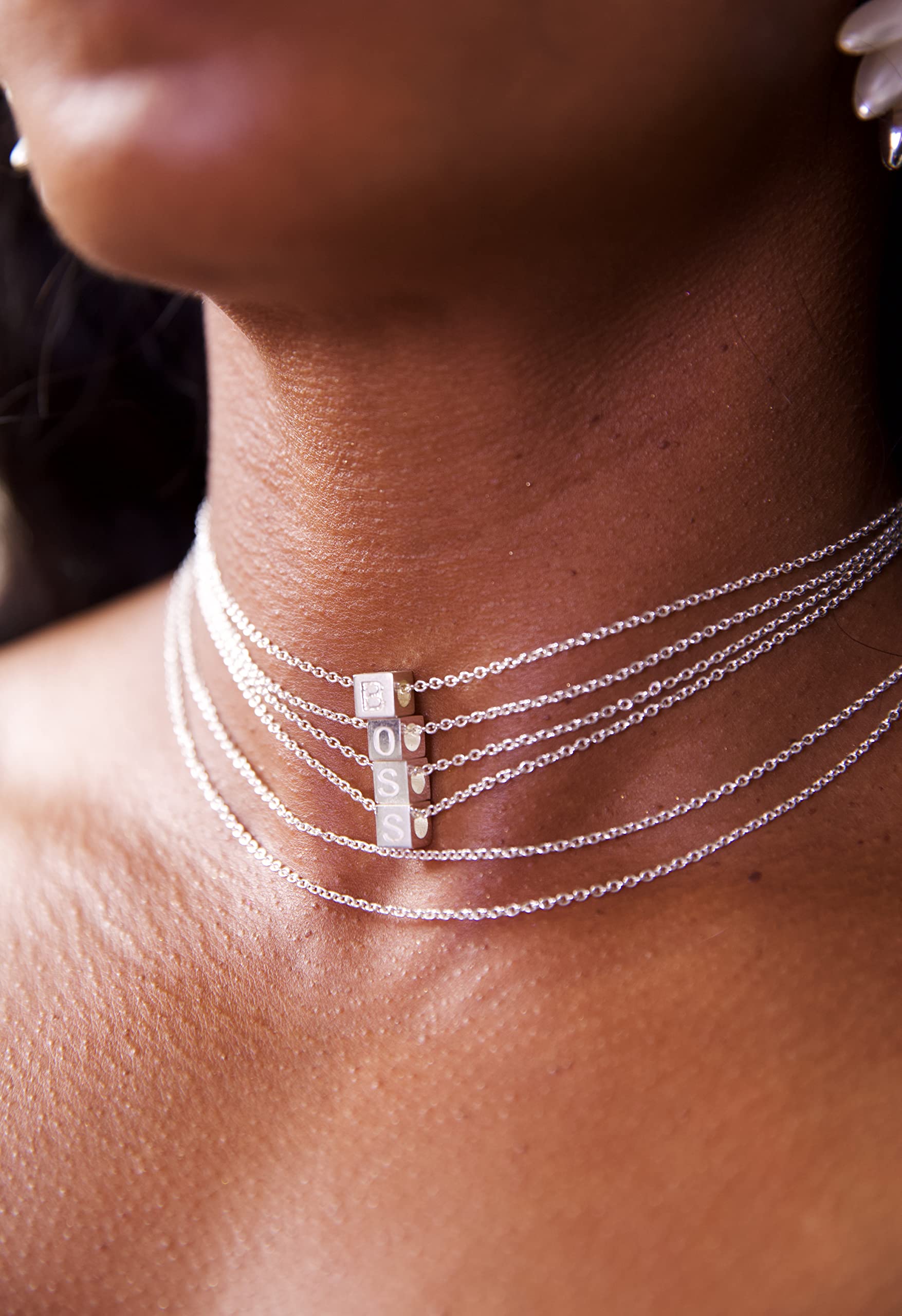 Cube Initial Necklace for Women - 18” Cable Chain Personalized Jewelry | Handmade in USA | Perfect Gift for Her, Birthday, Anniversary & Everyday Wear