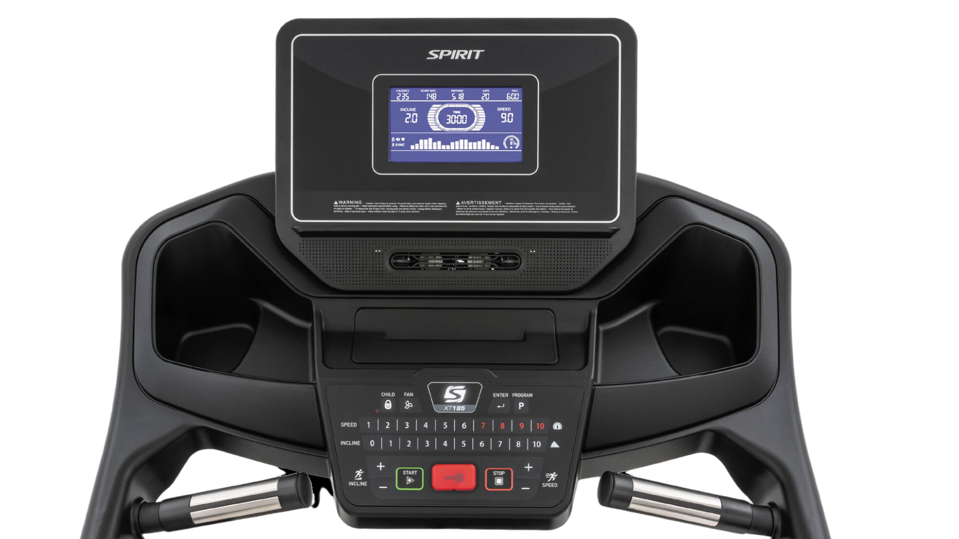 Spirit XT185 Folding Treadmill - Home Gym Cardio Equipment for Running & Walking - Perfect for Small Spaces & Home Workouts