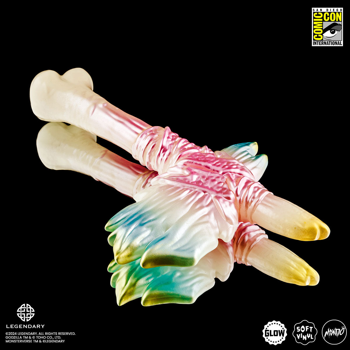 Godzilla vs Kong: The New Empire Kong Soft Vinyl Collectible Figure - Cherry Blossom Glow in The Dark Edition - Perfect for Movie Fans, Anime Collectors & Home Decor Display
