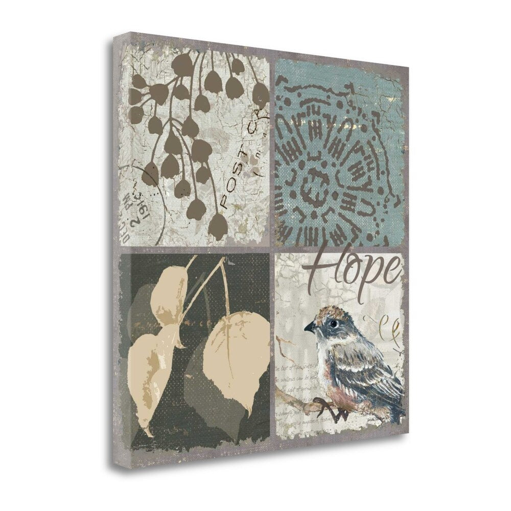 Anita Phillips Bird 4 Patch IV Fine Art Giclee Print - Gallery Wrapped Canvas Wall Art - Ready to Hang - Perfect for Living Room, Bedroom & Office Decor