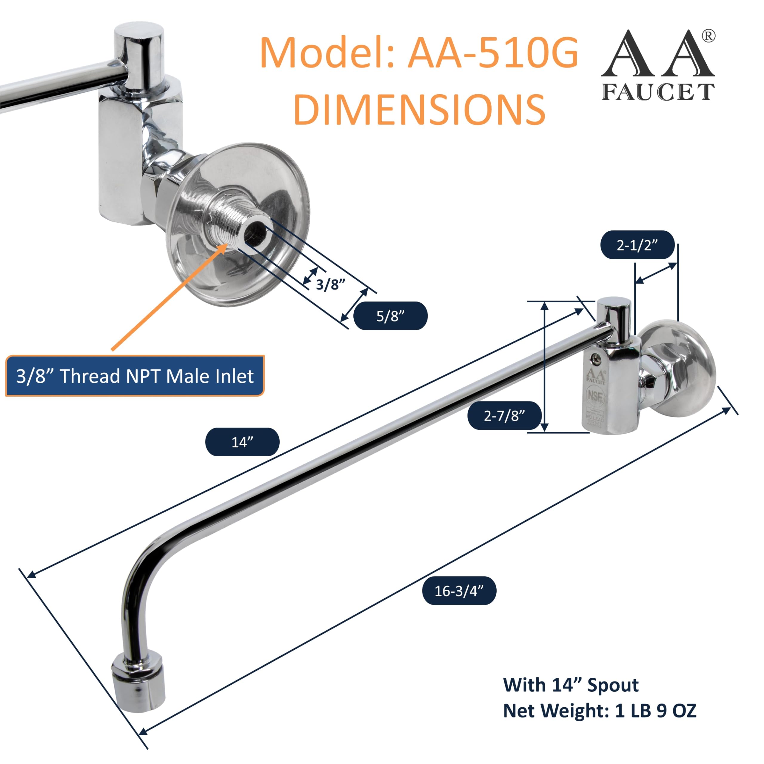 Commercial Automatic Faucet for Restaurant Kitchen - 14