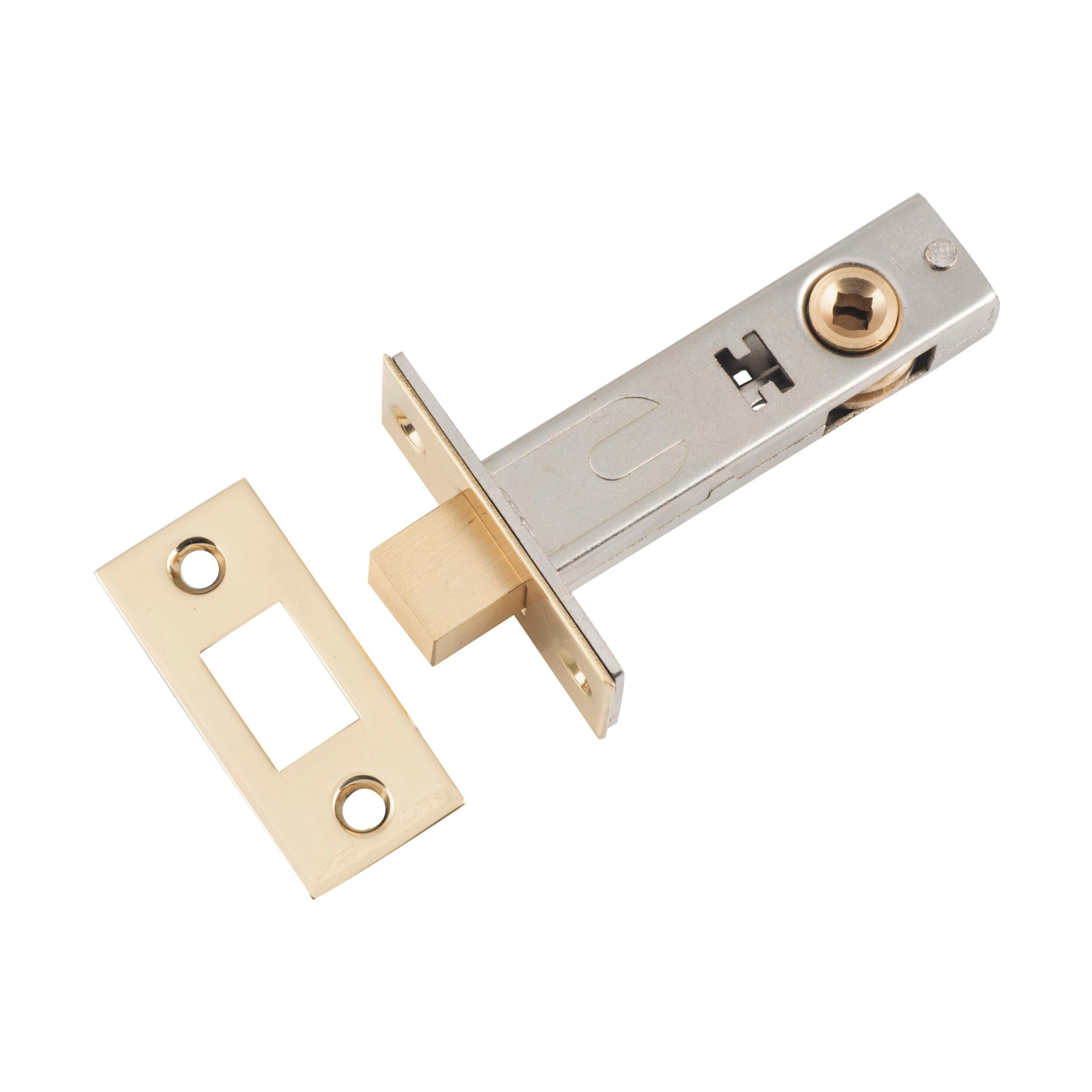 9589 Privacy Bolt Polished Brass Backset 60mm - High-Quality Door Lock for Bedroom & Bathroom Security