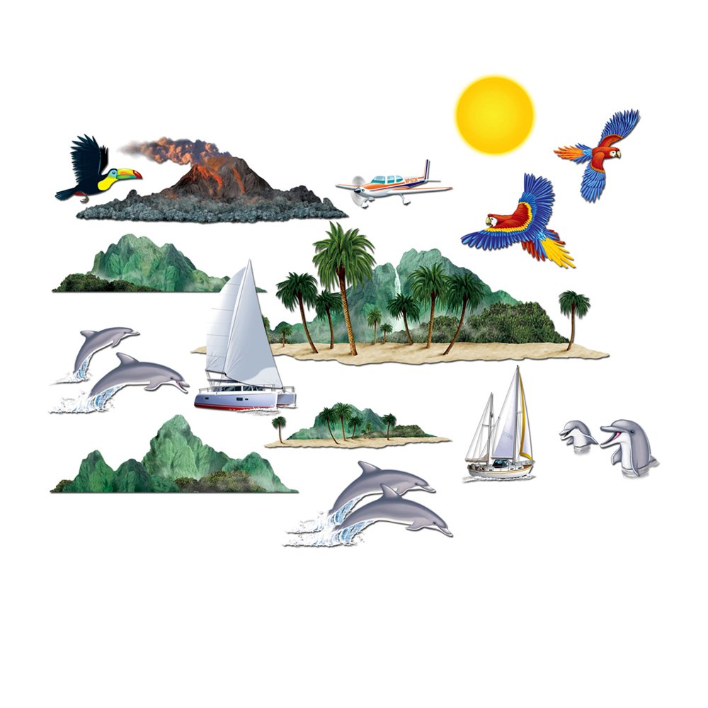 Bulk Tropical Cruise Party Decorations - Case of 12 - Perfect for Themed Events, Beach Parties & Cruise Ship Celebrations