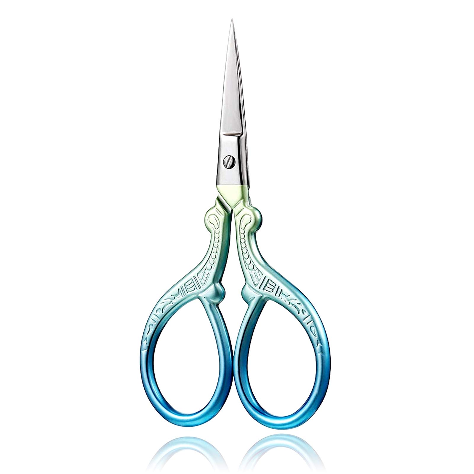 BIHRTC 3.6 Inch Sharp Stainless Steel Embroidery Scissors - Professional Needlepoint & Sewing Scissors for Crafting, DIY, Dressmaking - Perfect for Quilting, Cross Stitch & Household Use