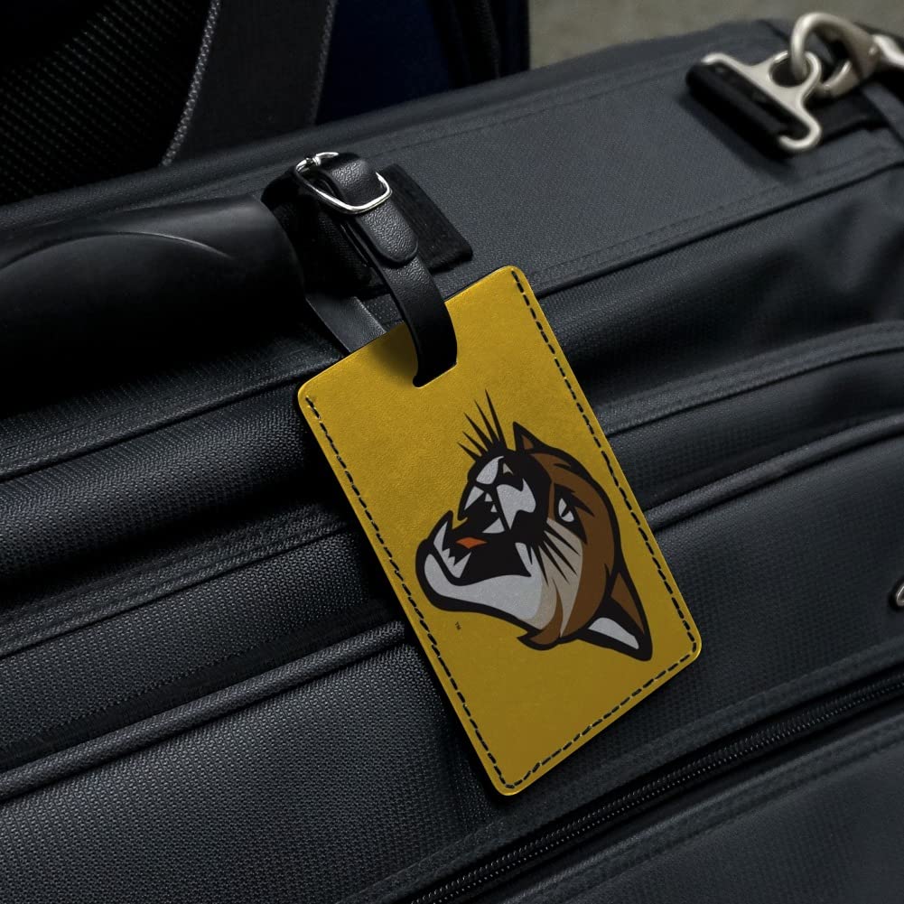 Vermont University Leather Luggage Tag - Rectangle Carry-On ID Tag for Travel Bags, Suitcases & Backpacks | Durable Personalized Name Card Holder for Business Trips & Vacations