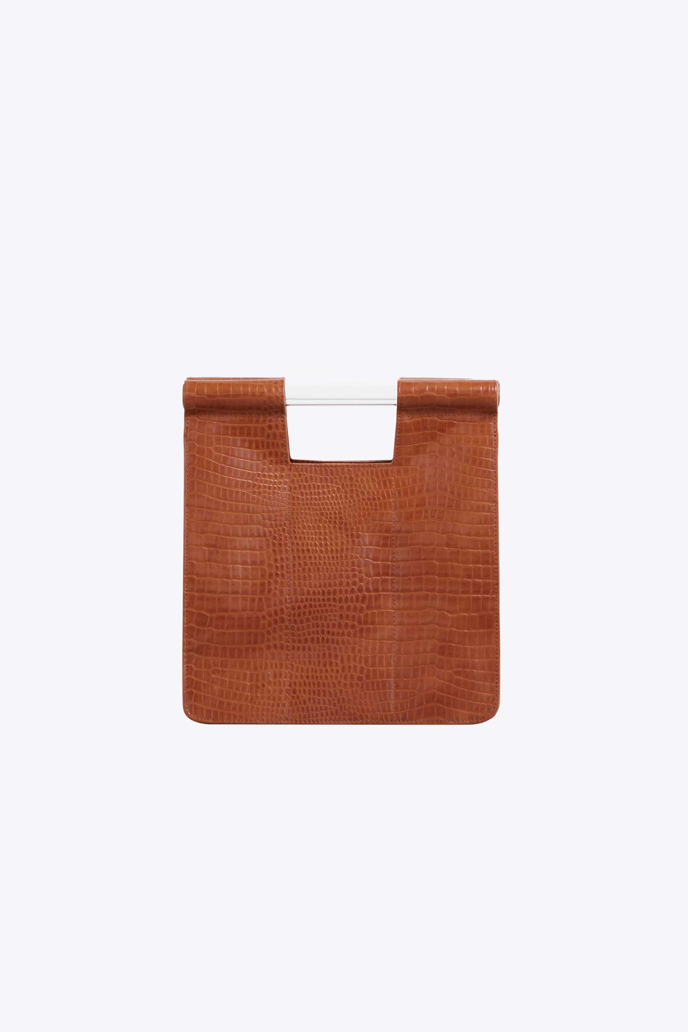 Premium Genuine Leather Crossbody Bag in Elegant Cognac Crocodile Print - Stylish & Functional for Work, Travel & Everyday Use