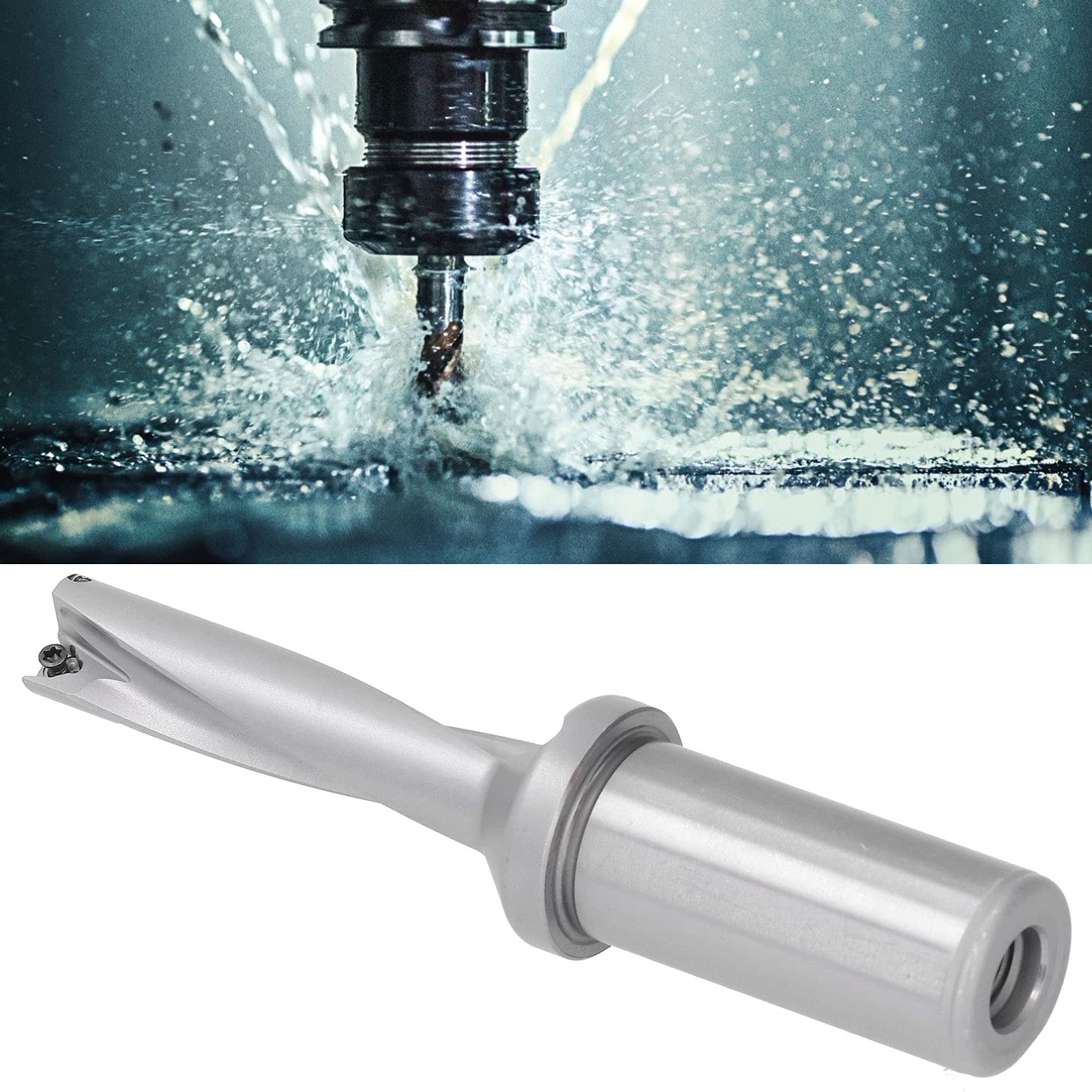High Precision CNC Drill Tool Holder with U Drill Shank - Hard Alloy Stick Tool for Fast Water Jet Drilling & Repair | Ideal for Metalworking, Automotive Repair & Industrial Maintenance