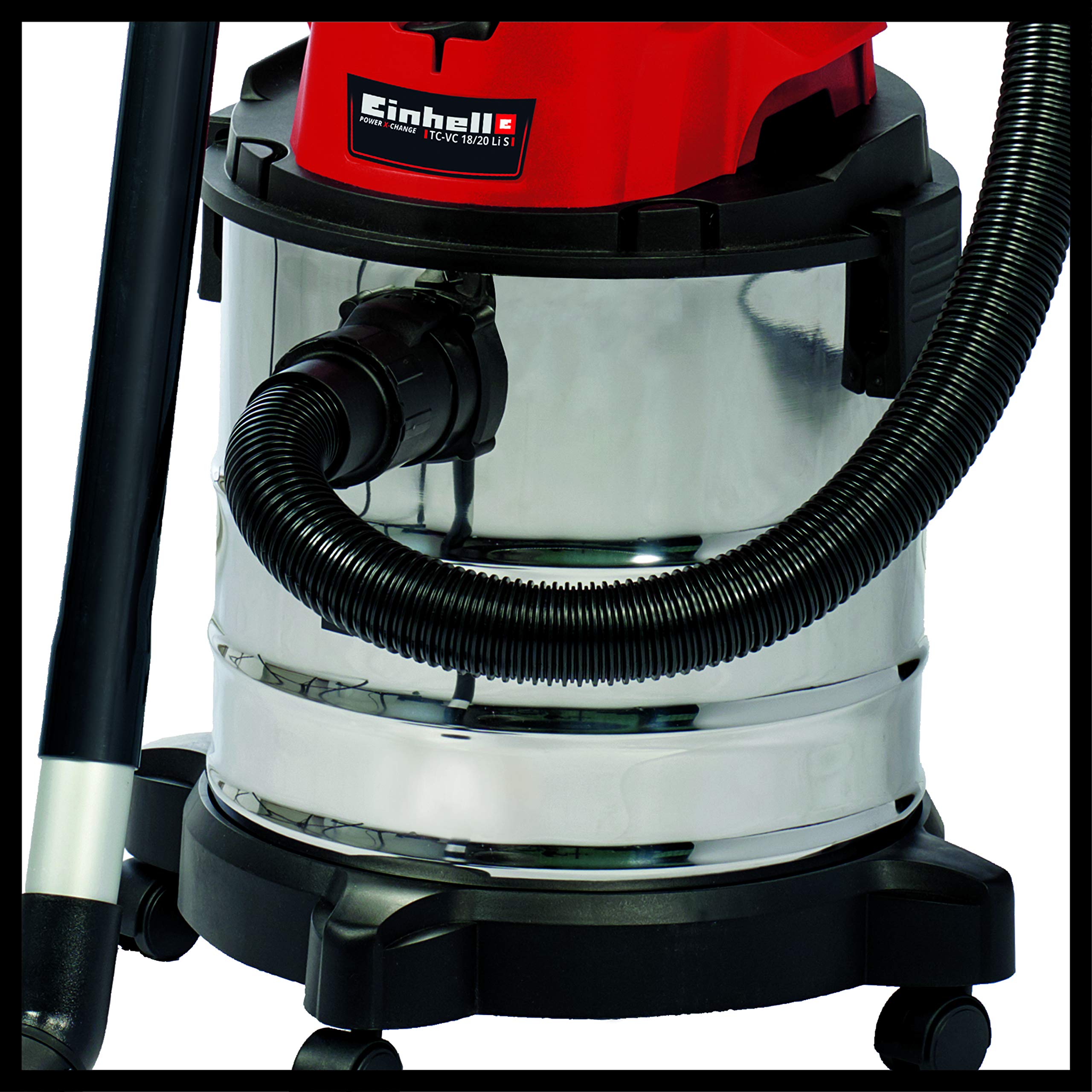 Einhell TC-VC 18V Cordless Vacuum Cleaner with Stainless Steel Tank, 3.0Ah Battery & Fast Charger - Perfect for Home, Garage, and Workshop Cleaning
