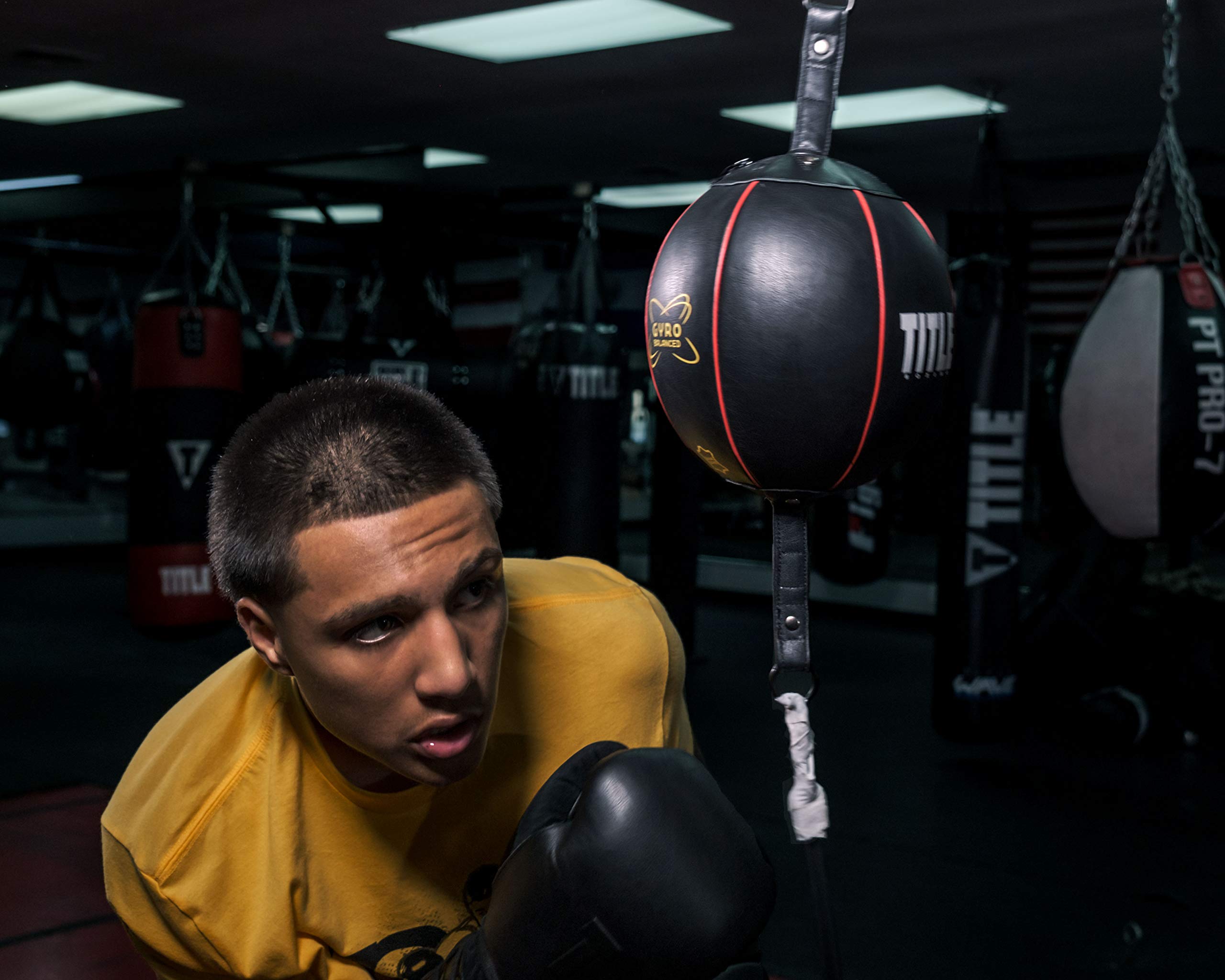 Gyro Balanced Double End Punching Bag for Boxing Training - Speed Bag, Reflex Bag & Reaction Bag for Adults - Perfect for Home Gym, Boxing Equipment & MMA Workouts