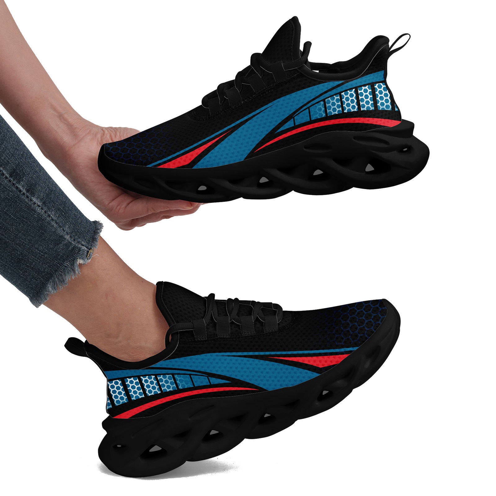Custom Maxsoul Personalized Sneakers for Men & Women - Lightweight Comfortable Walking Shoes FN003 E025022 (Size 16) - Perfect for Running, Gym Workouts & Casual Wear