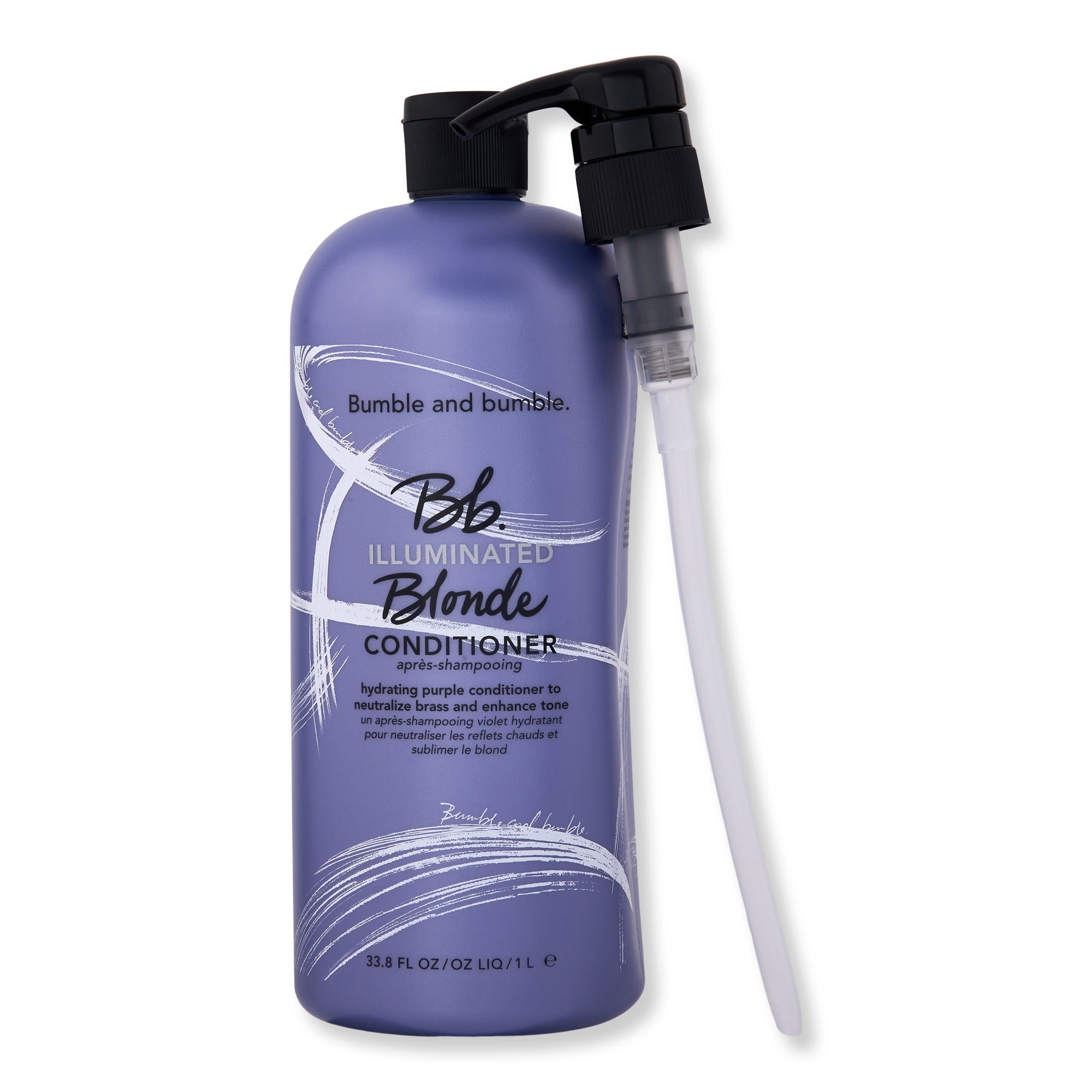 Bumble and Bumble Illuminated Blonde Conditioner for Blonde Hair - Brightening & Toning Purple Shampoo for Blonde, Silver & Highlighted Hair - Use After Shampooing to Enhance Blonde Tones & Prevent Brassiness