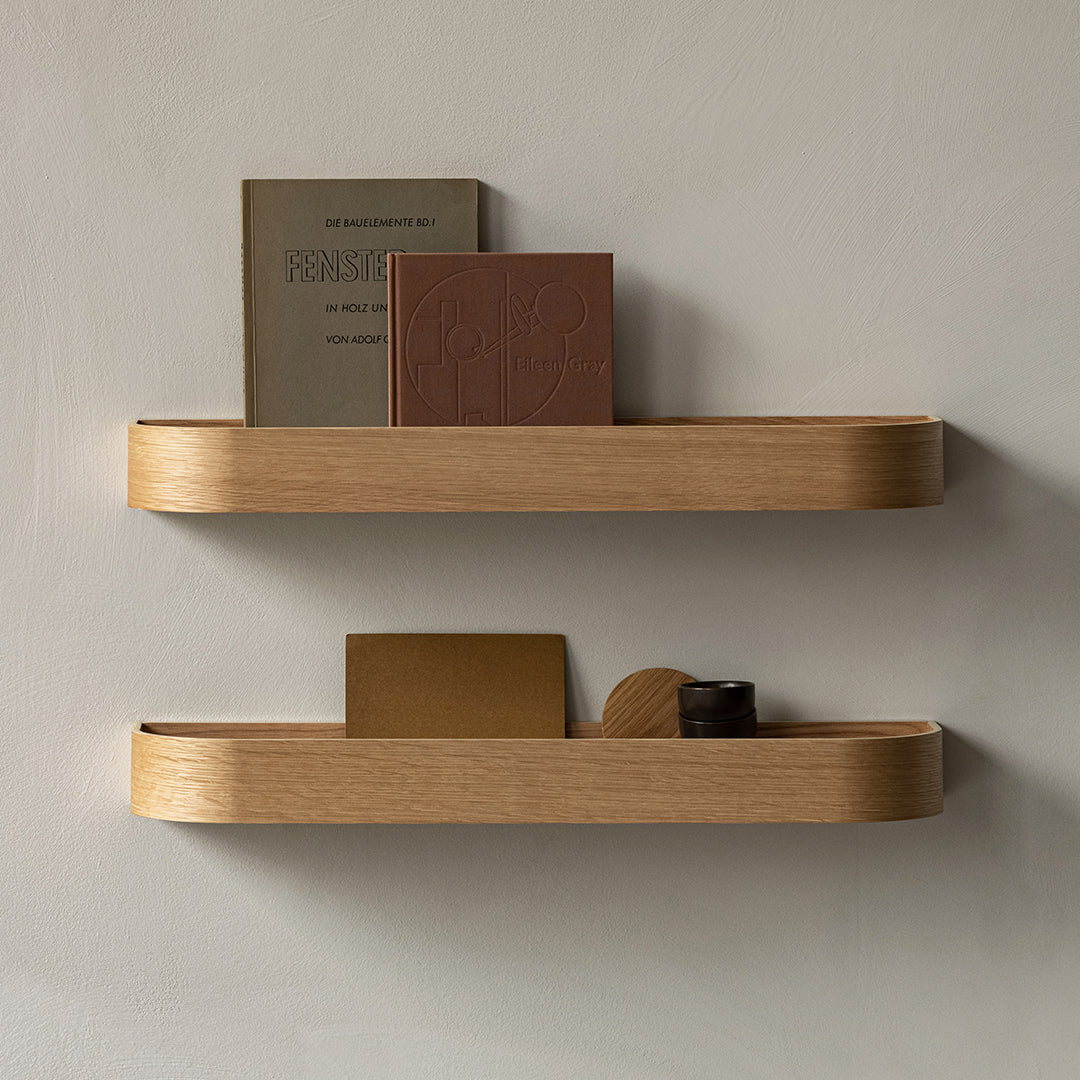 Nina Bruun Epoch Shelf Menu - Modern Scandinavian Wooden Wall Shelf for Home & Office Decor - Perfect for Living Room, Bedroom, or Workspace Organization