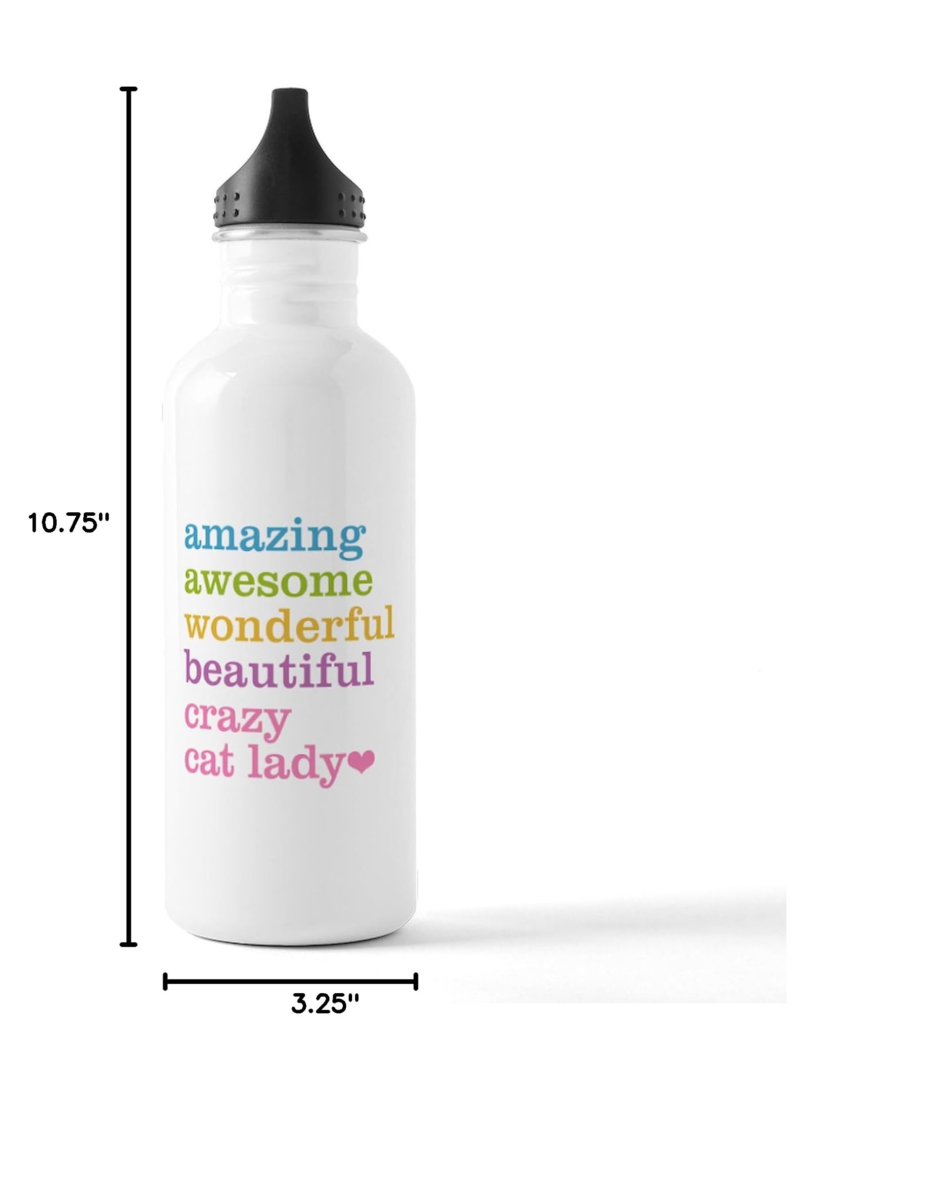Crazy Cat Lady Stainless Steel Water Bottle 1.0L (34 oz) - Insulated Double Wall Vacuum Flask for Hot & Cold Drinks - Perfect for Gym, Hiking, Office & Cat Lovers Gift