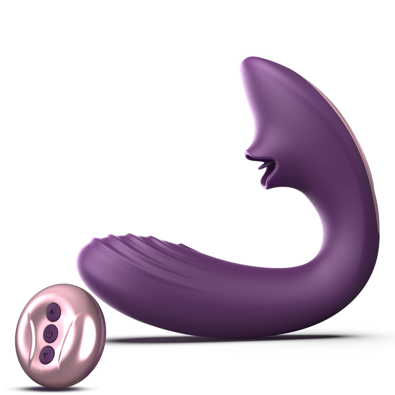 Tracy's Dog Clitoral Stimulator & G-Spot Vibrator - Remote Control Adult Toy for Women & Couples with 7 Licking & 10 Vibration Patterns - Purple Sex Toy for Double Pleasure - Perfect for Solo Play & Intimate Couple Moments